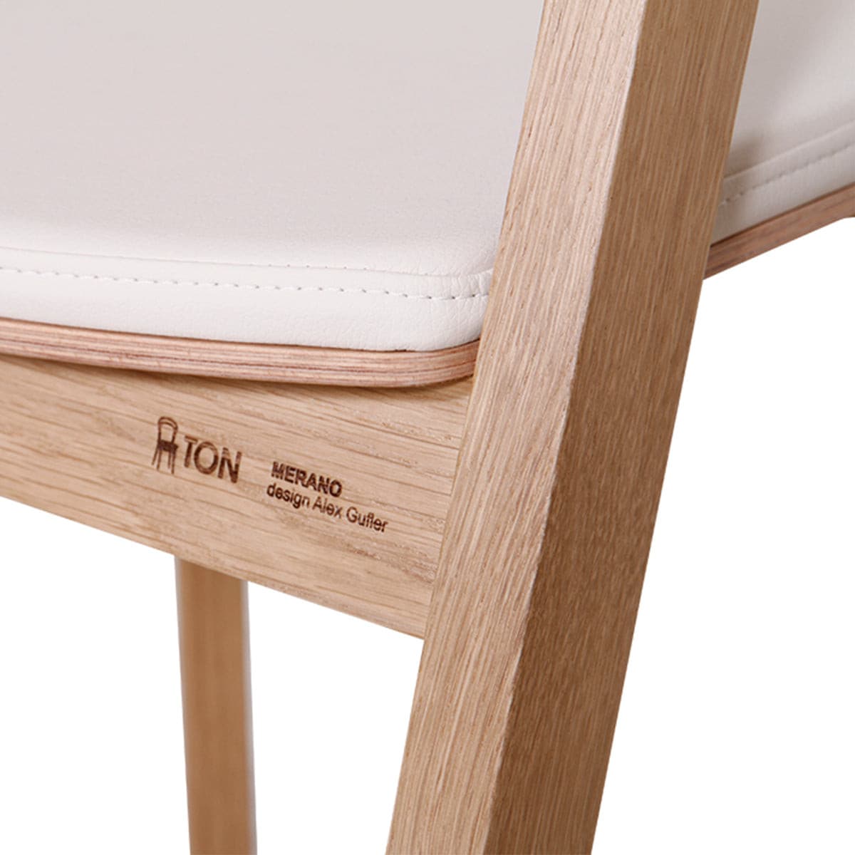 Merano Chair (Natural Oak/White Pad).