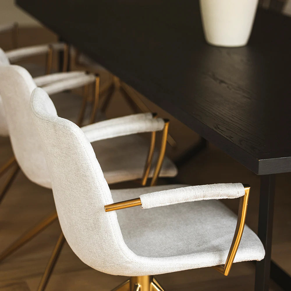 Belair Swivel Dining Chair - Biscuit