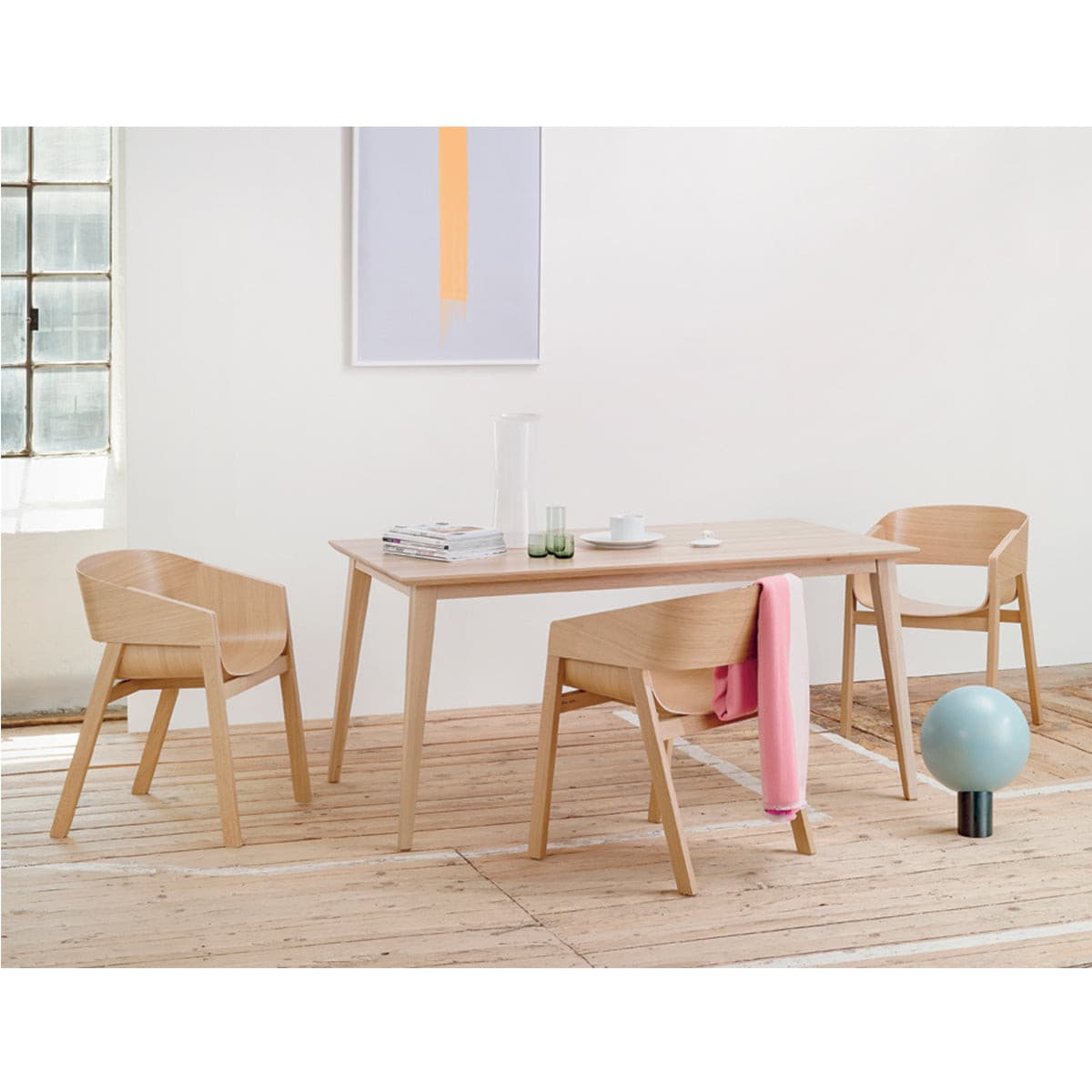 Merano Dining Armchair (Natural Oak).