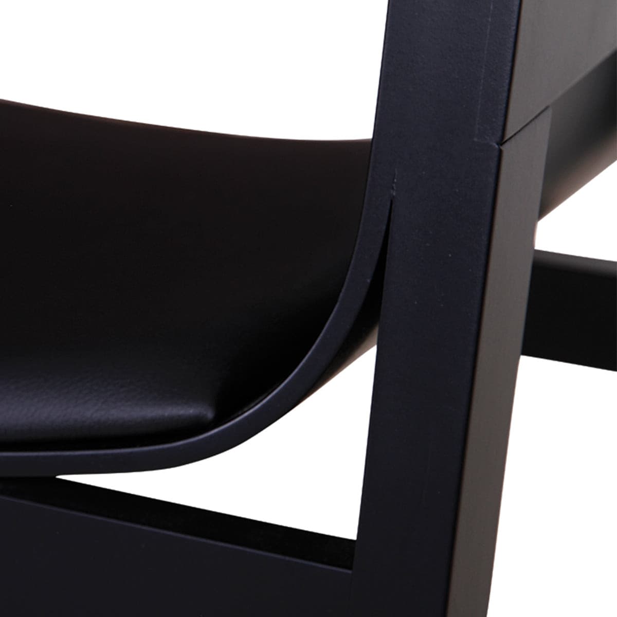 Merano Dining Armchair (Black Stained/Black Pad).