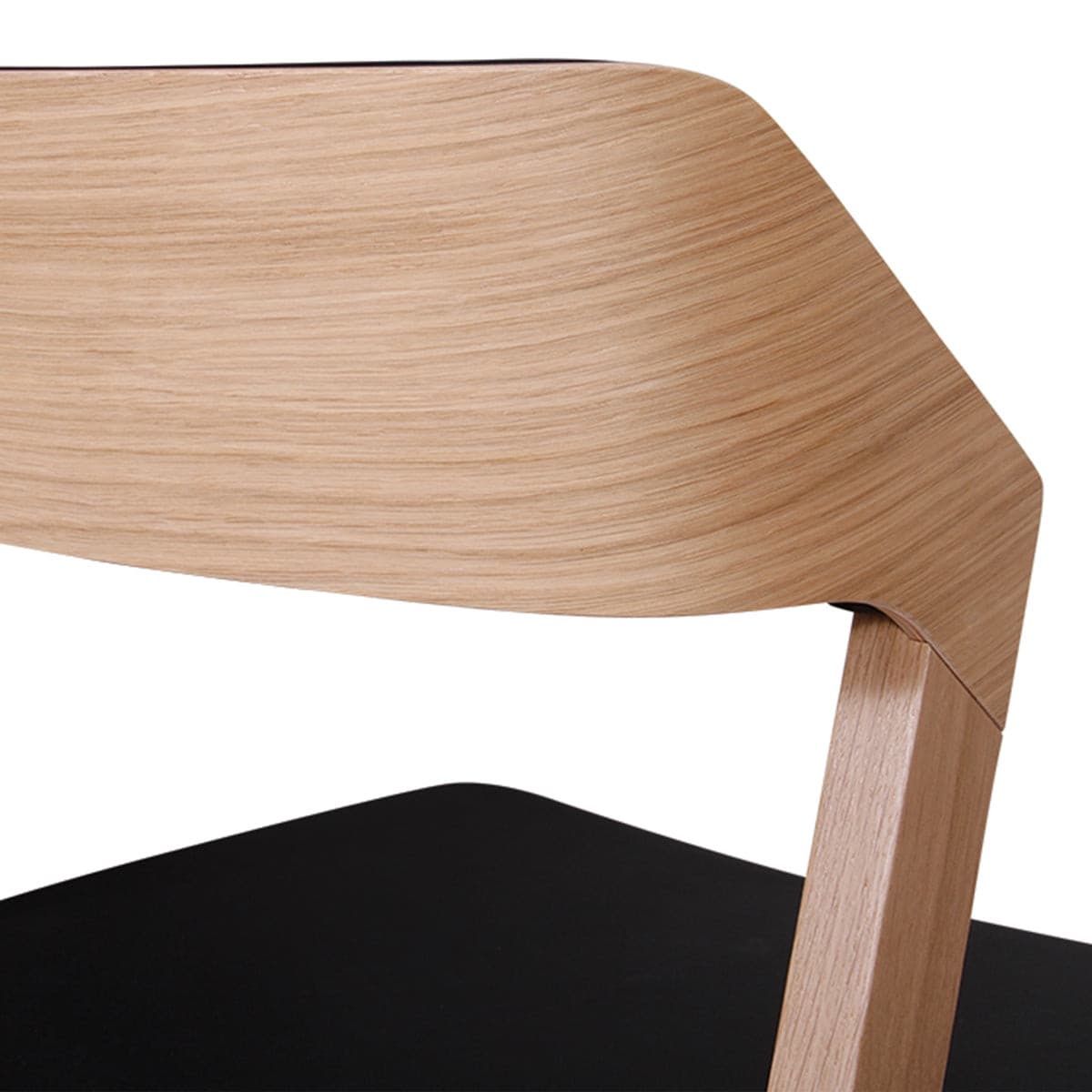 Merano Chair (Natural Oak/Black Pad).