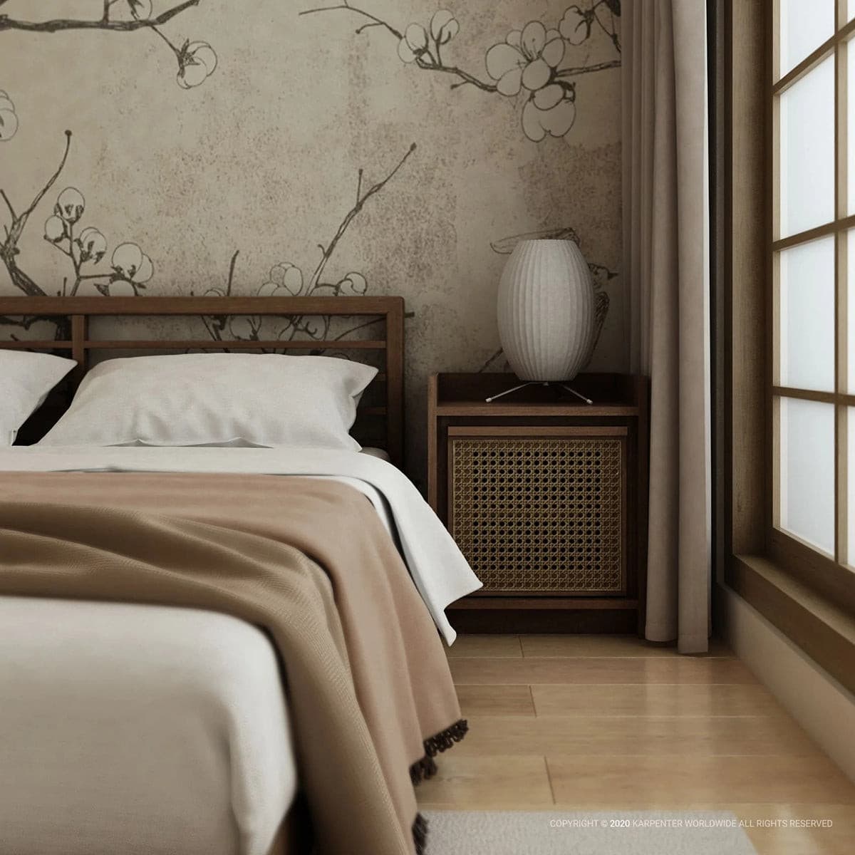 Roots Bedside Table (European Oak).