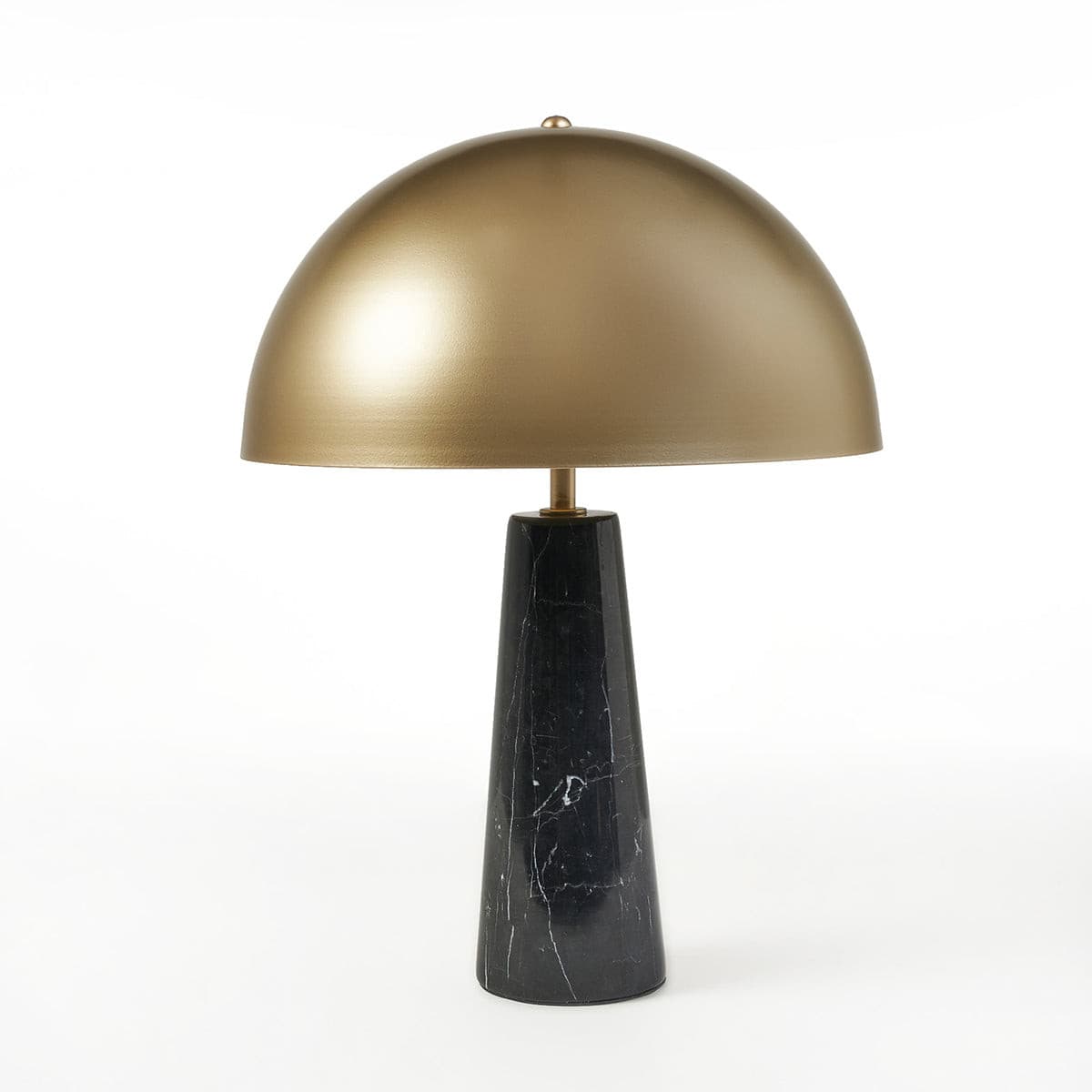 Dome Table Lamp (Gold/Black Marble).