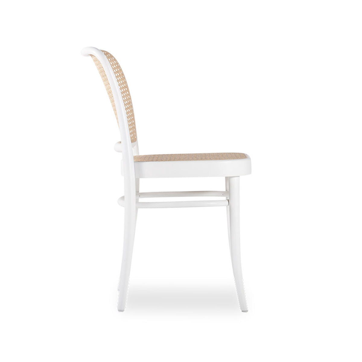 811 Hoffmann Chair - Cane Seat/Cane Backrest (White).