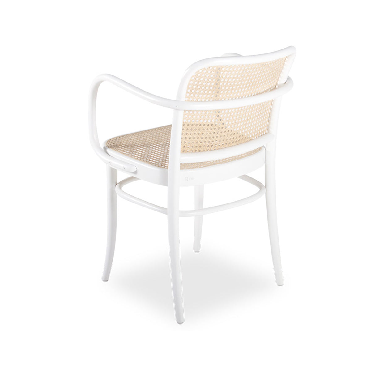 811 Hoffmann Armchair - Cane Seat/Cane Backrest (White).