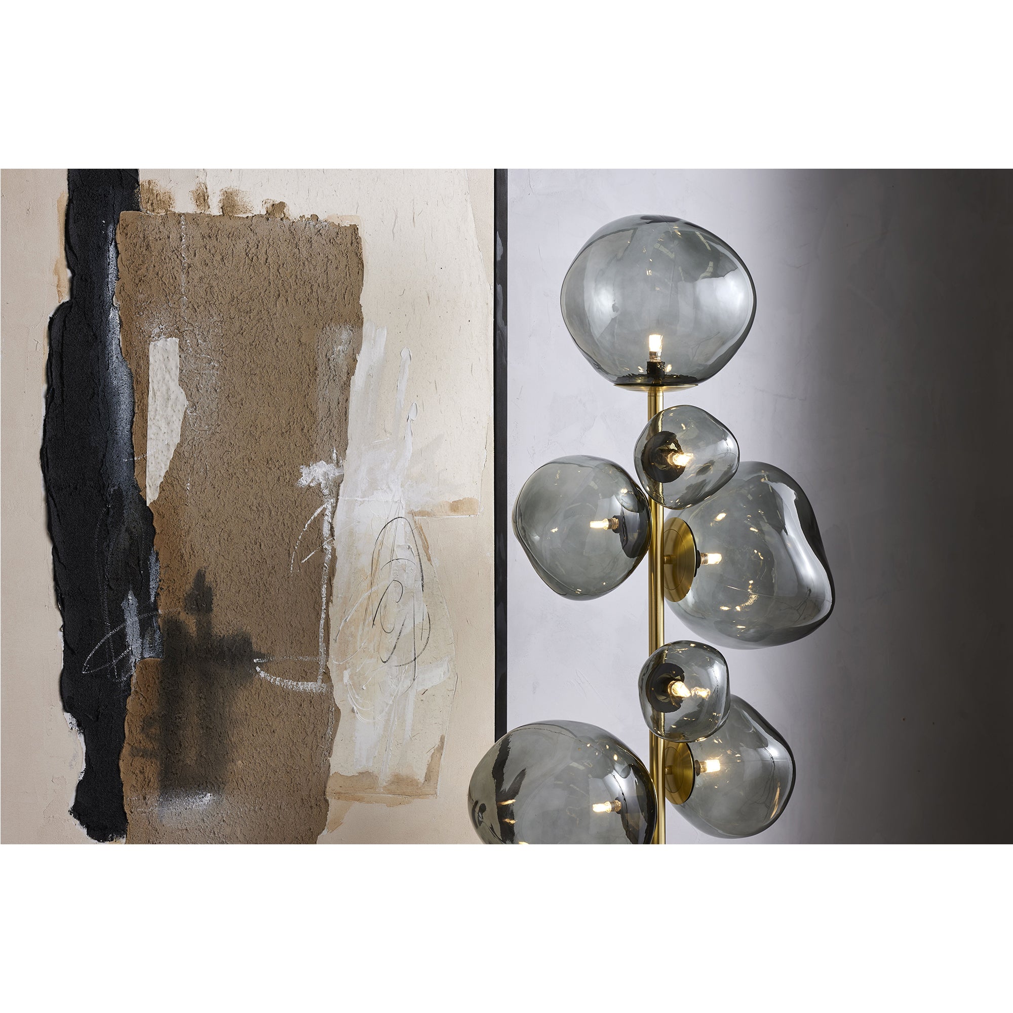 Athena Metallic Floor Lamp - Black/Gold