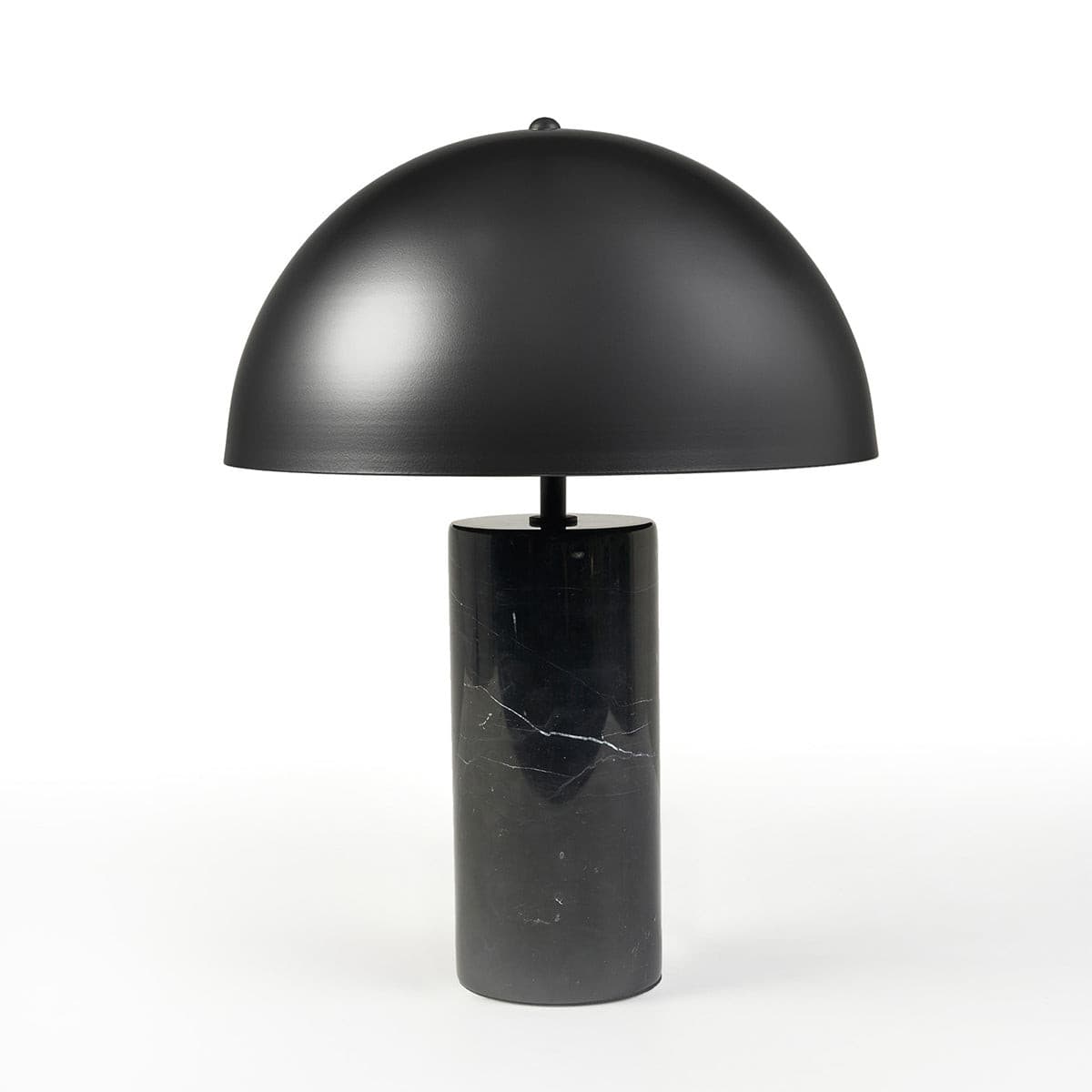 Dome Table Lamp (Black/Black Marble).