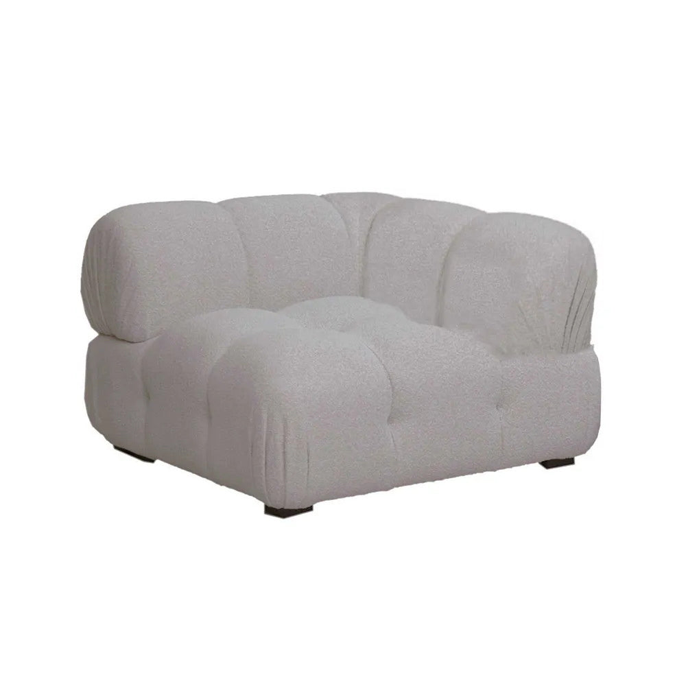 Hugo Modular Sofa - Corner Section (Stone Boucle)