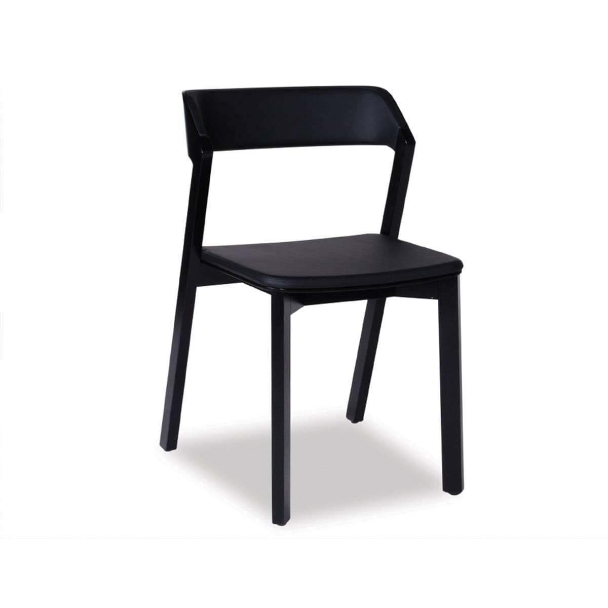 Merano Chair (Black Stained/Black Pad).