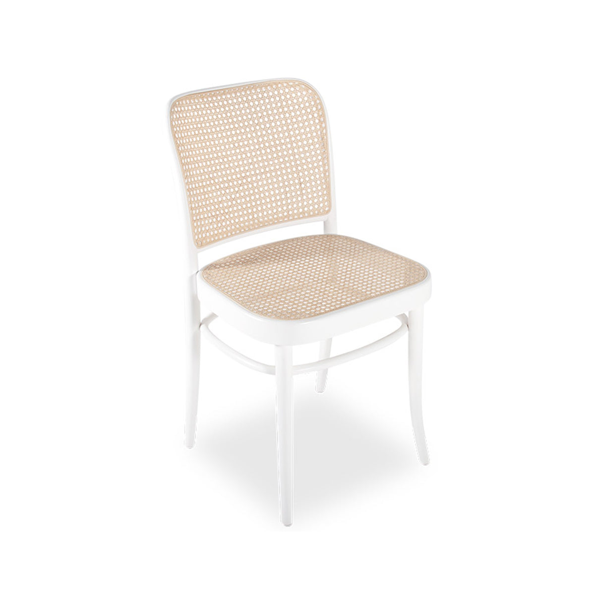 811 Hoffmann Chair - Cane Seat/Cane Backrest (White).