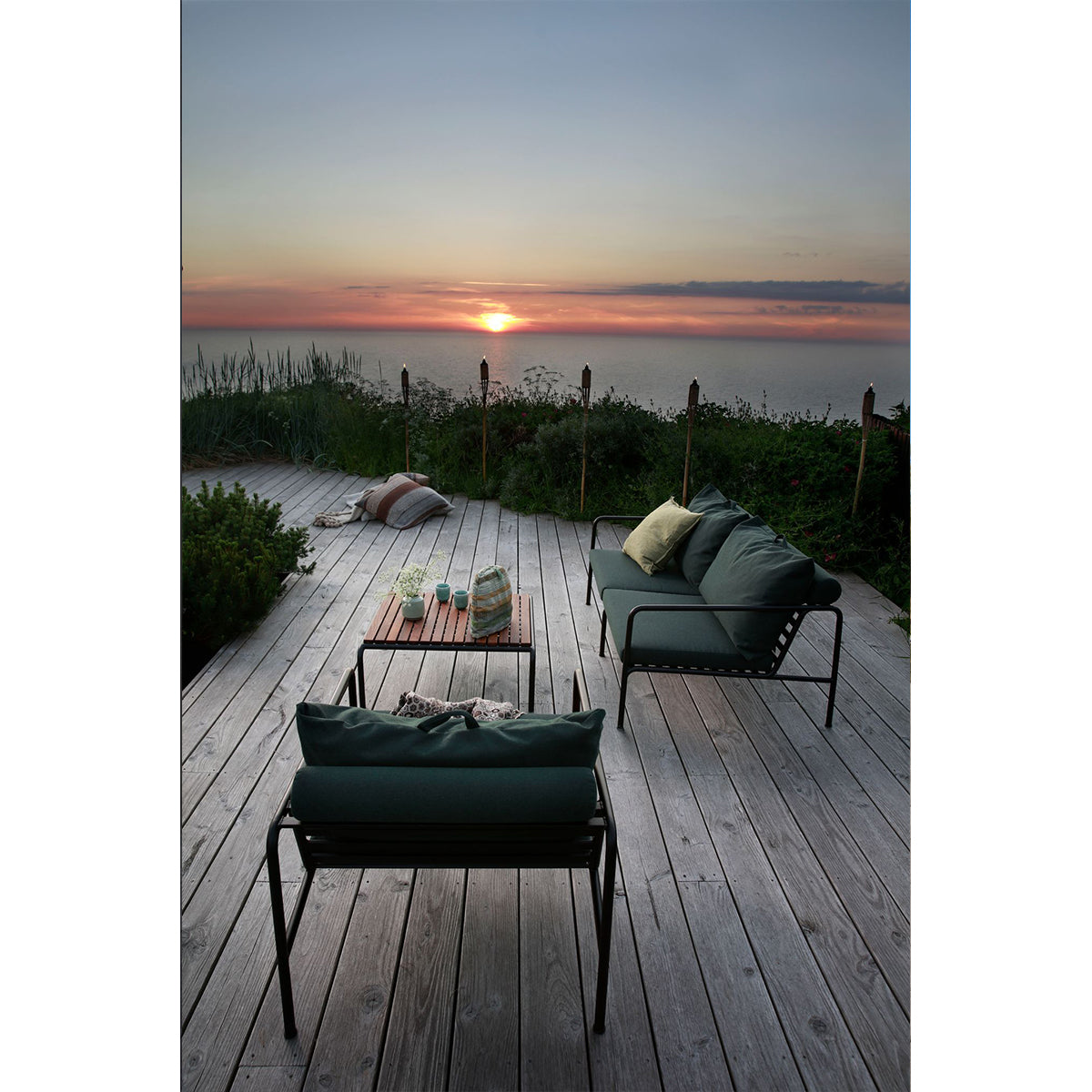 Avon Outdoor 2 Seater Sofa (Alpine Green).