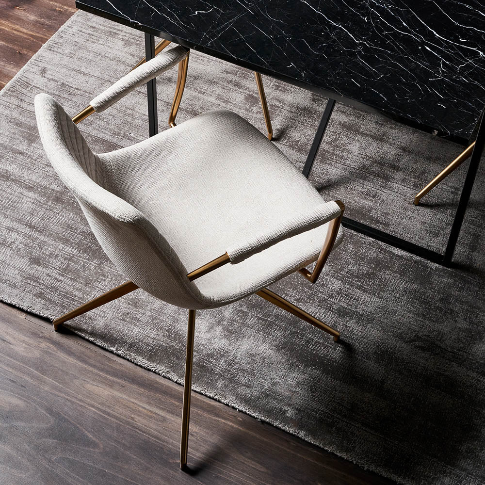 Belair Swivel Dining Chair - Biscuit