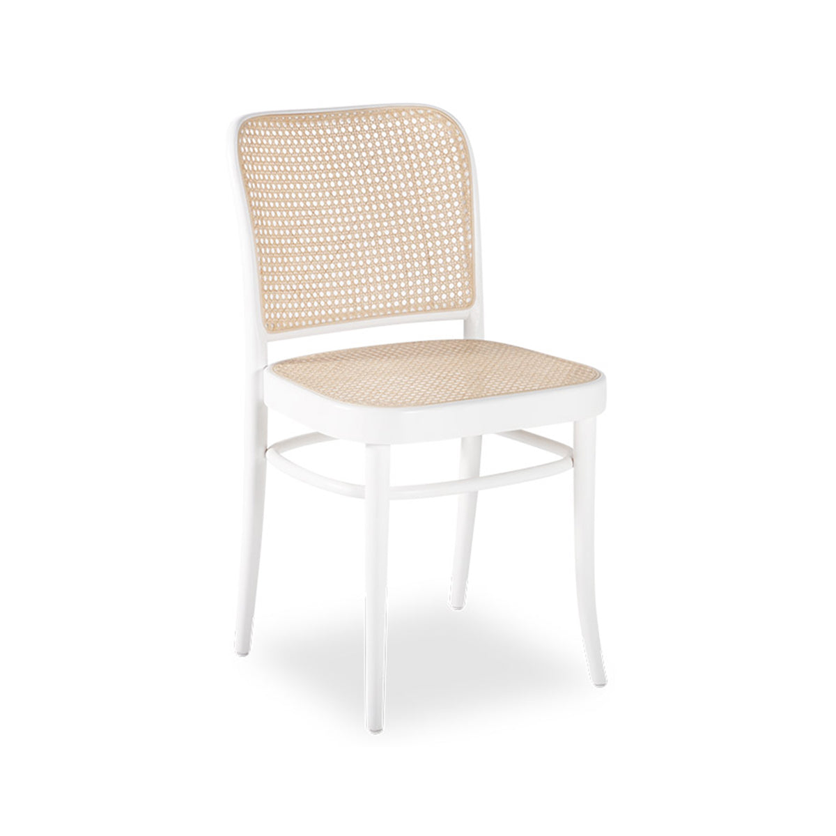 811 Hoffmann Chair - Cane Seat/Cane Backrest (White).