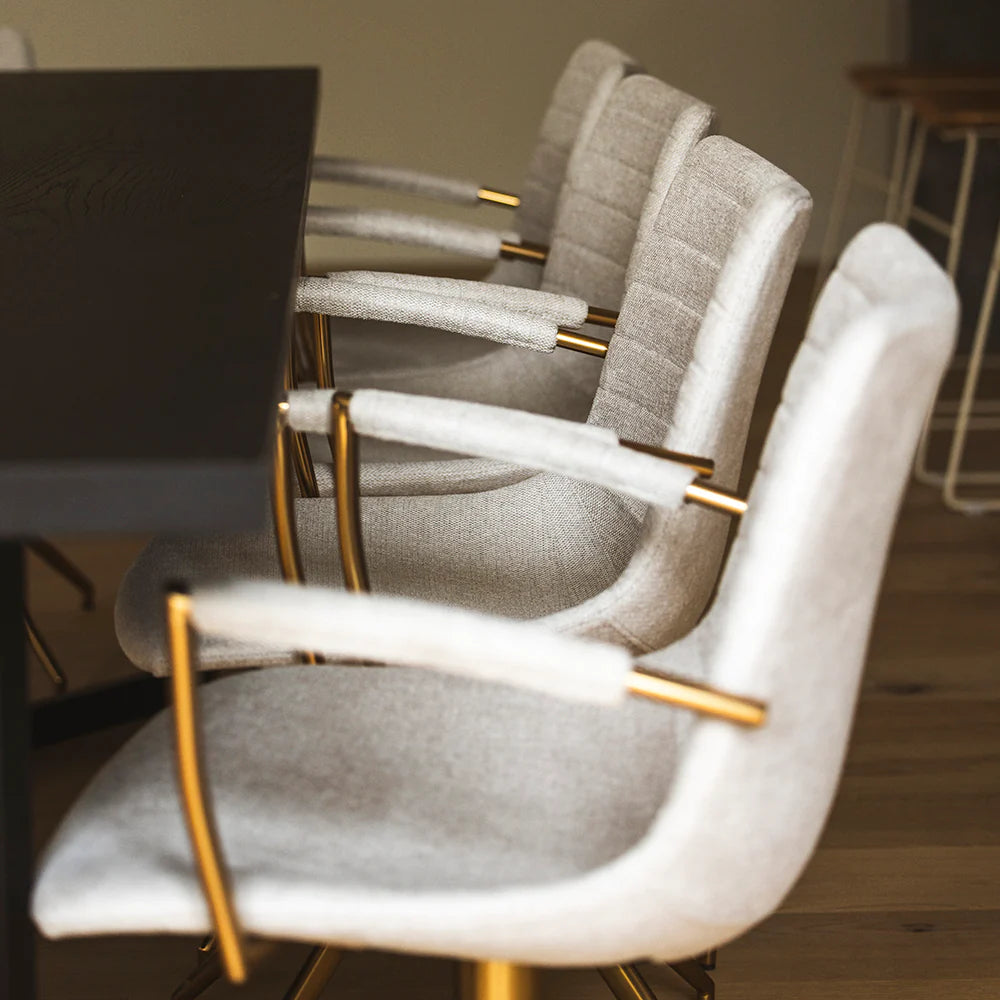 Belair Swivel Dining Chair - Biscuit