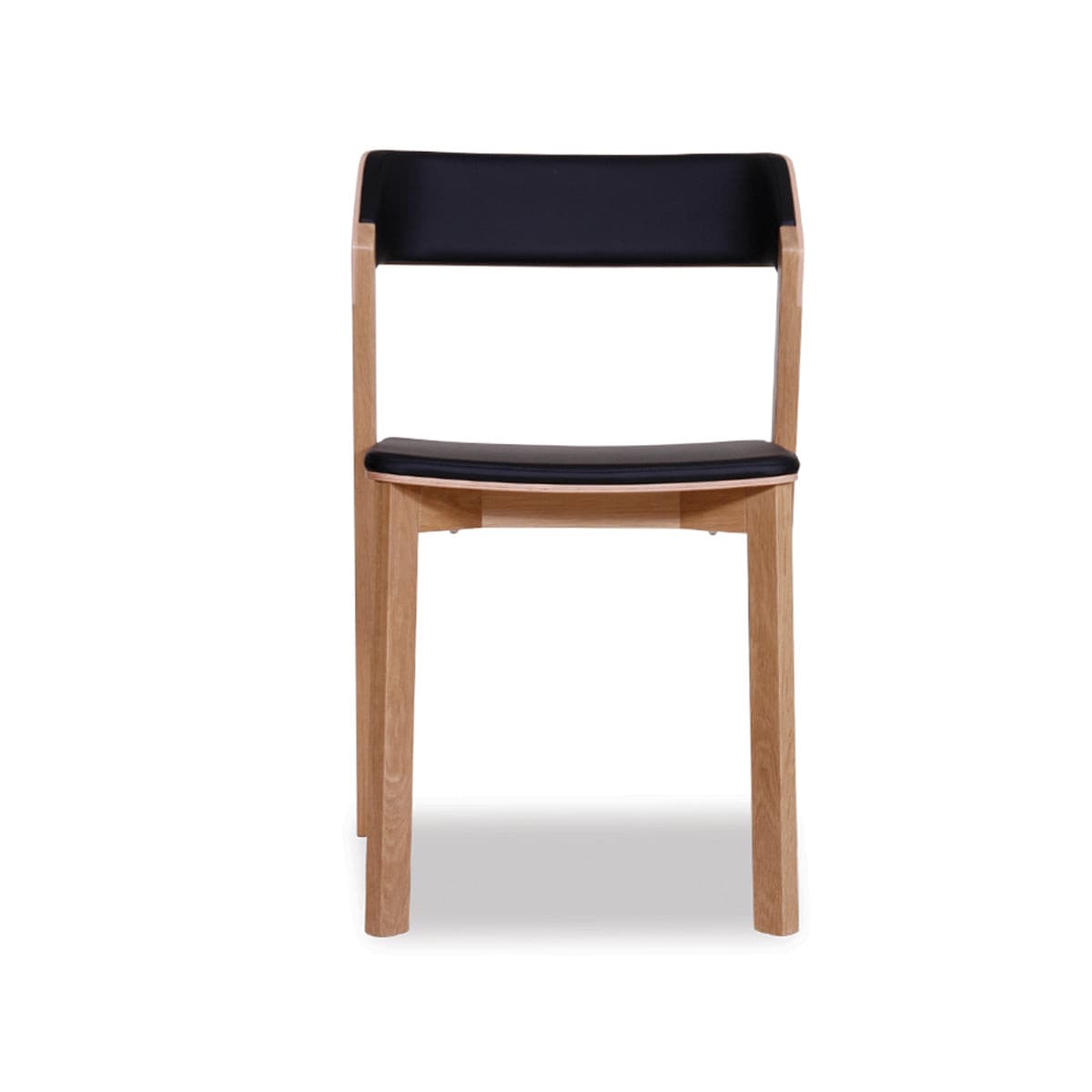 Merano Chair (Natural Oak/Black Pad).