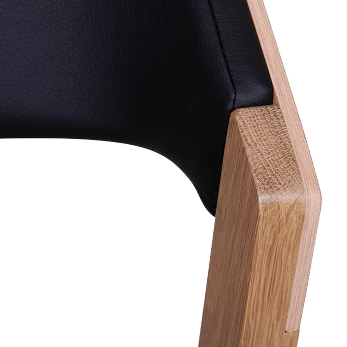 Merano Chair (Natural Oak/Black Pad).