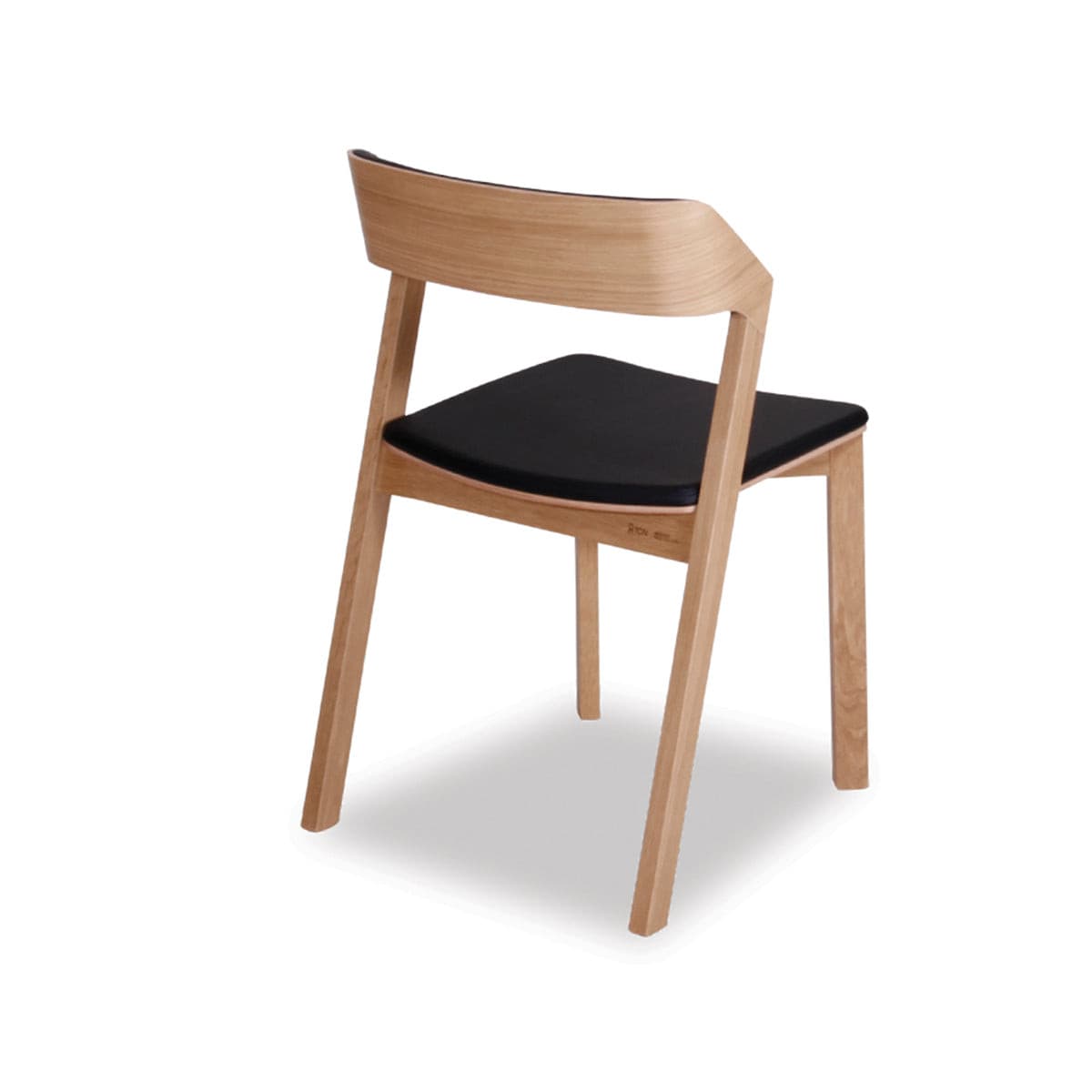 Merano Chair (Natural Oak/Black Pad).