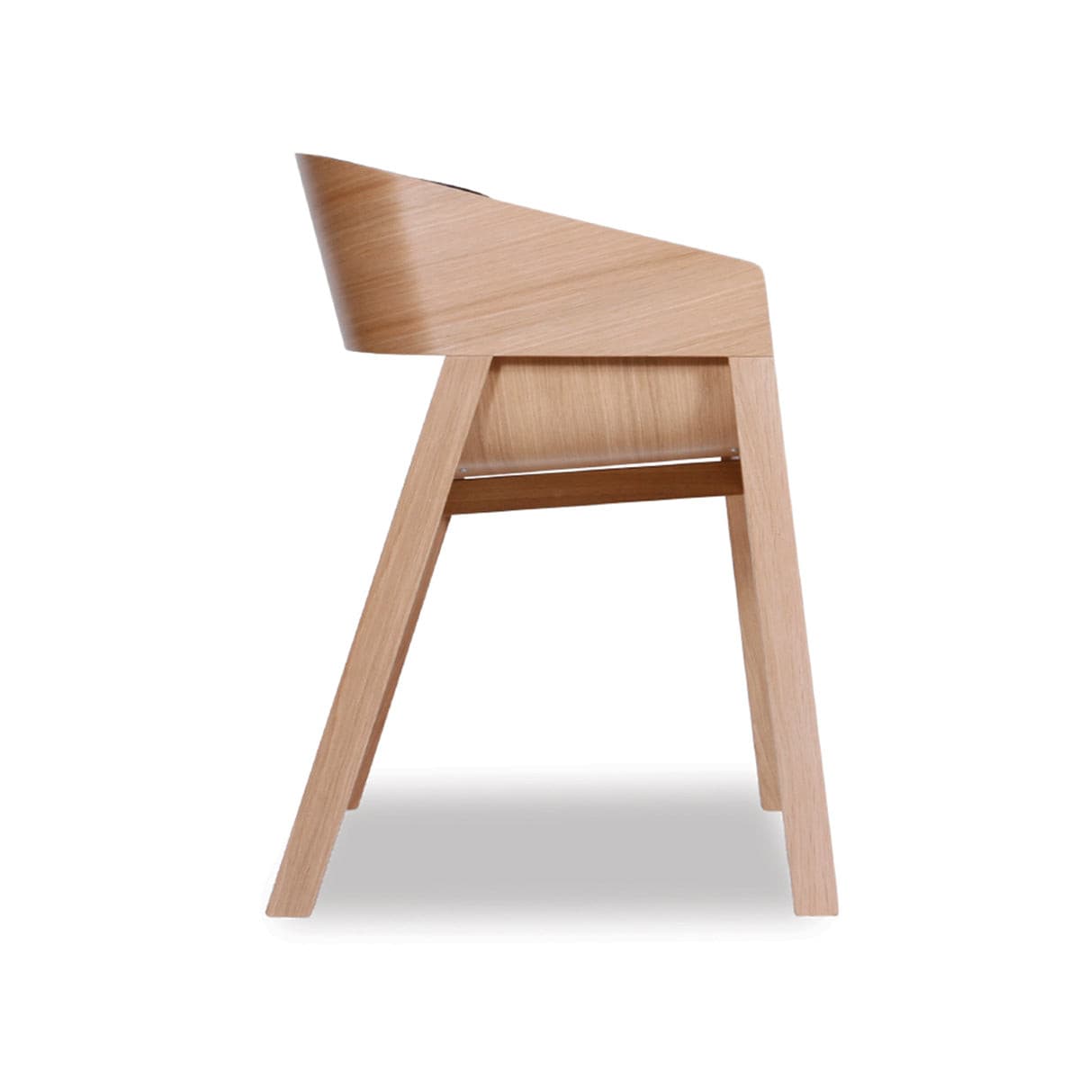 Merano Dining Armchair (Natural Oak/Black Pad).