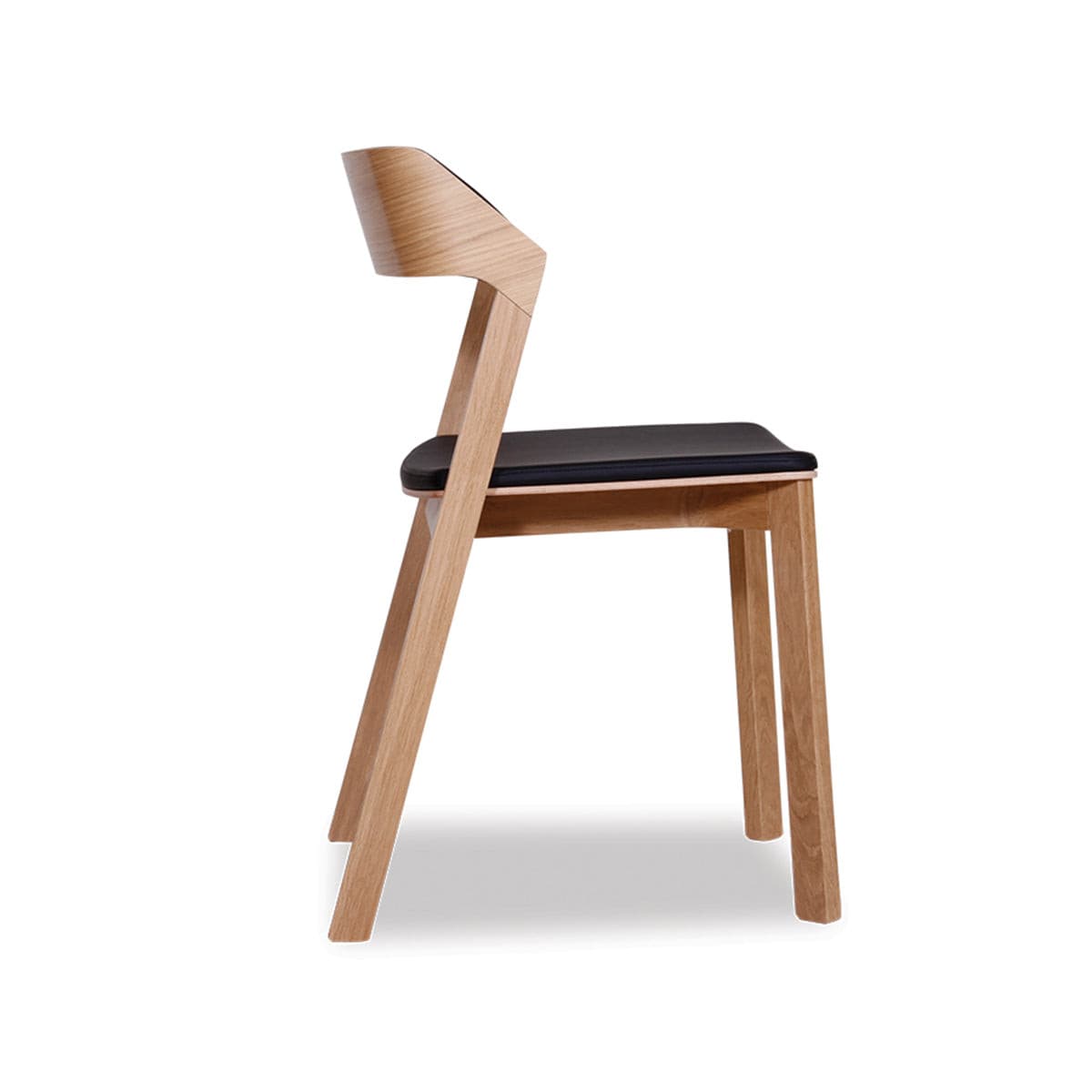 Merano Chair (Natural Oak/Black Pad).