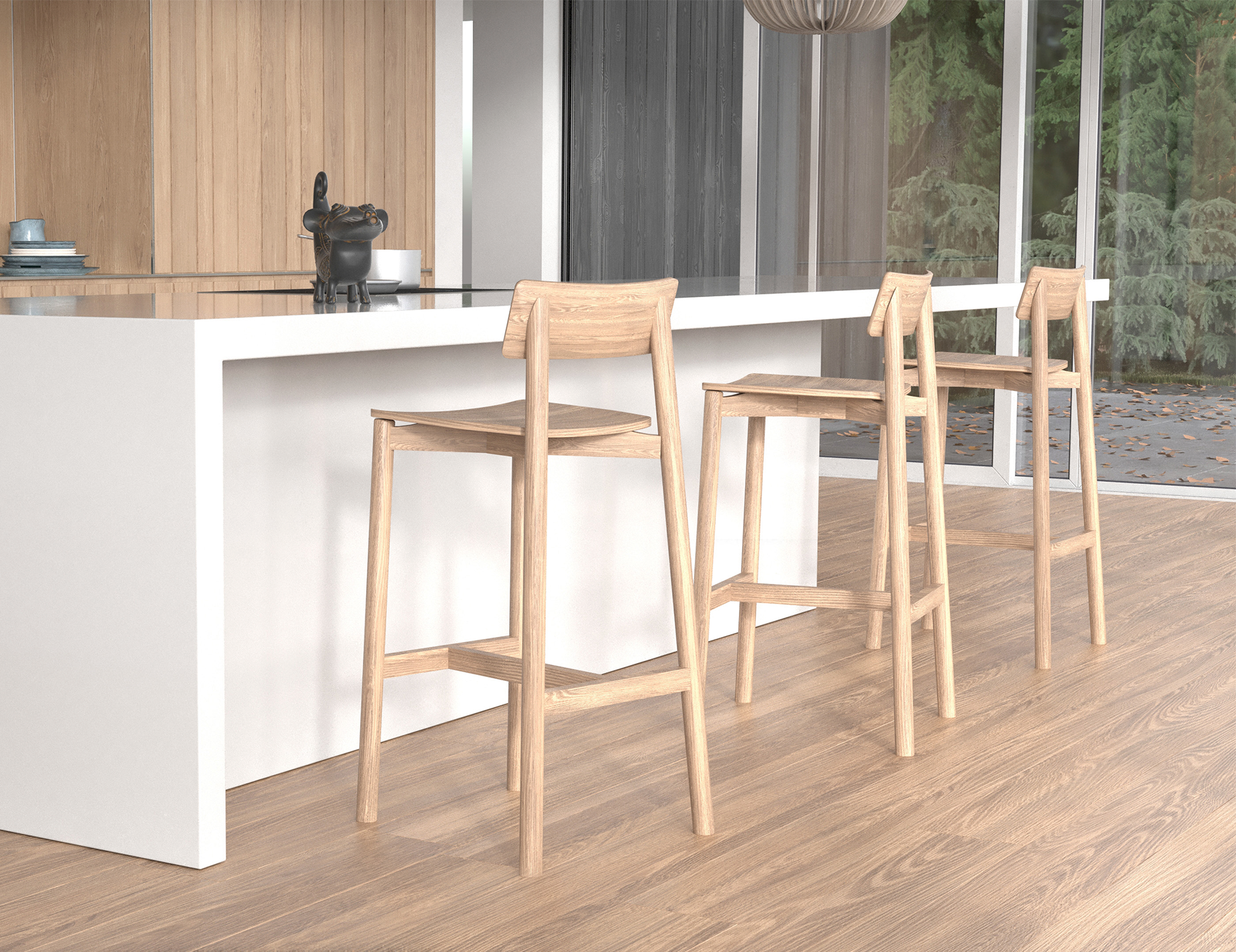 Andi Bar Stool - Natural Ash