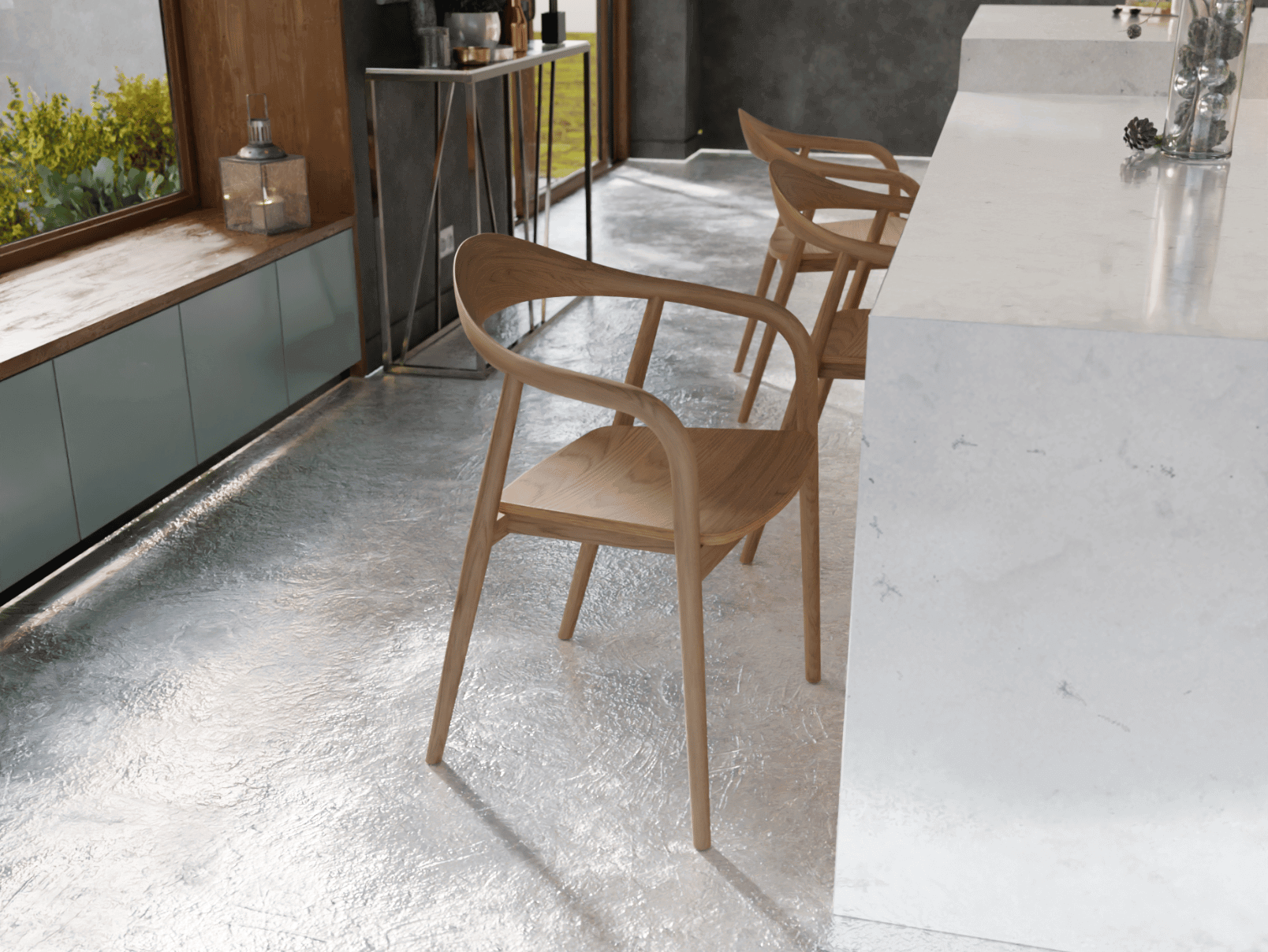 Arki Dining Armchair - Natural Ash