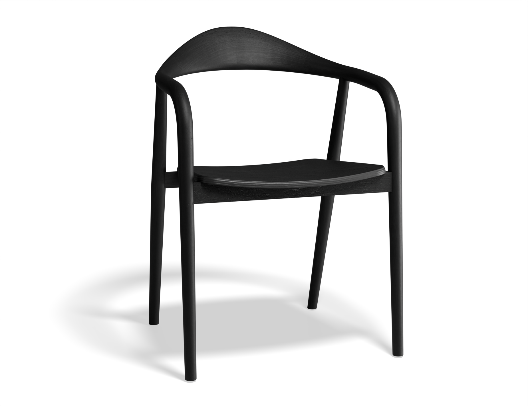 Arki Dining Armchair - Black Ash