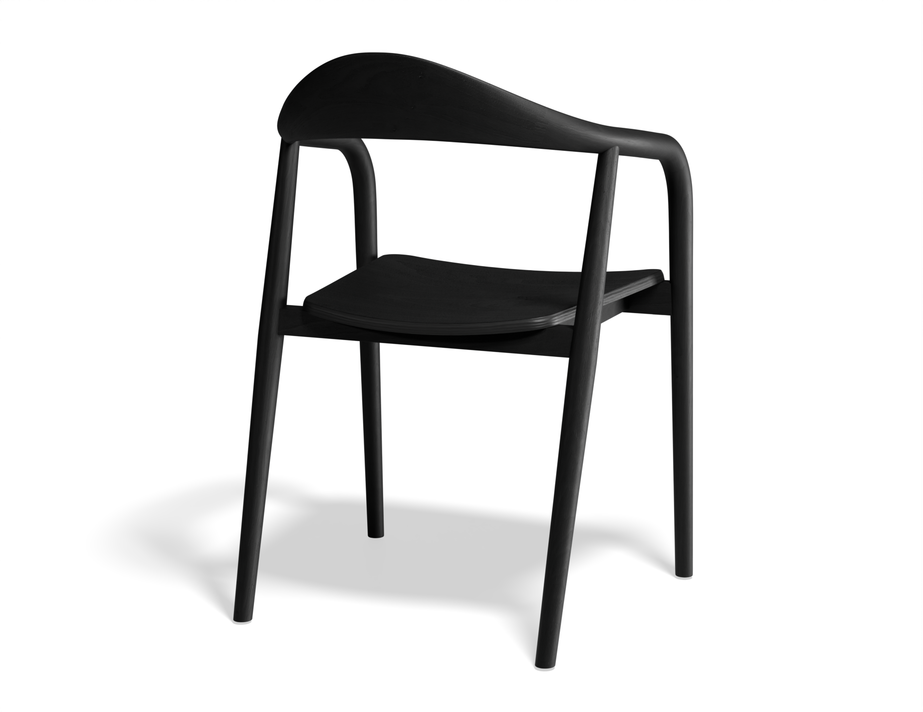 Arki Dining Armchair - Black Ash