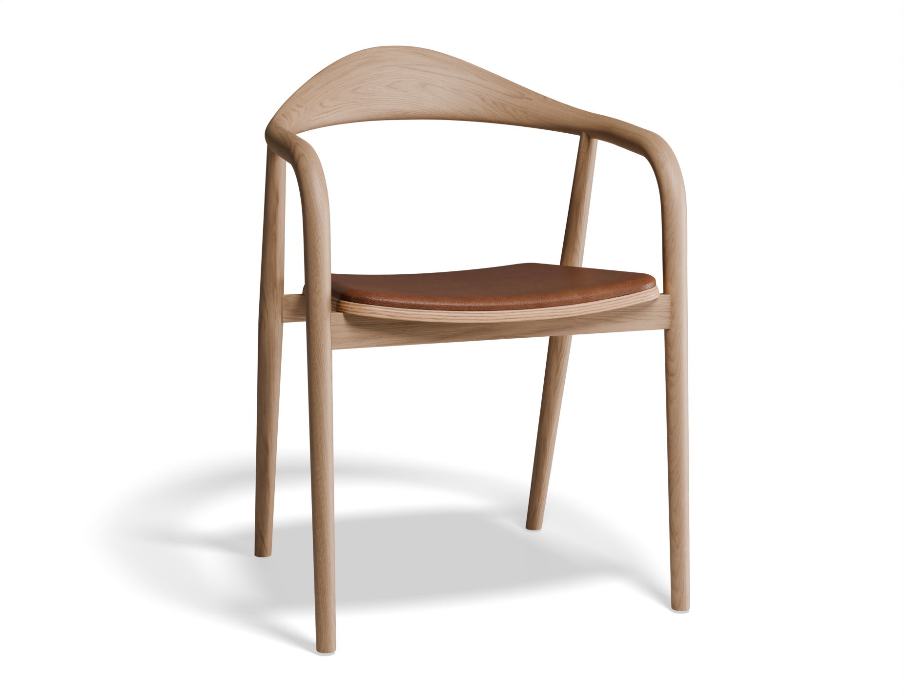 Arki Dining Armchair - Natural Ash with Pad