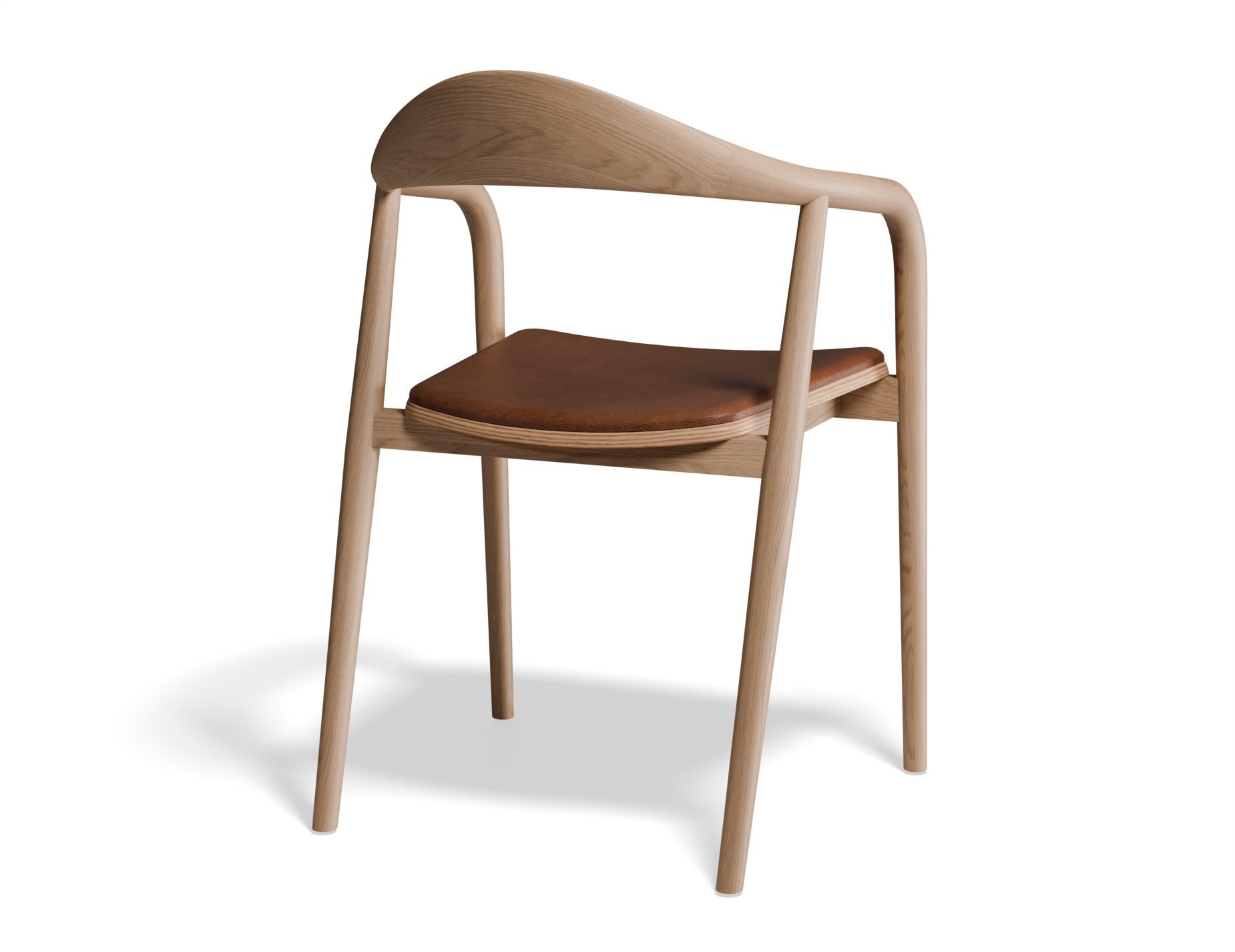 Arki Dining Armchair - Natural Ash with Pad