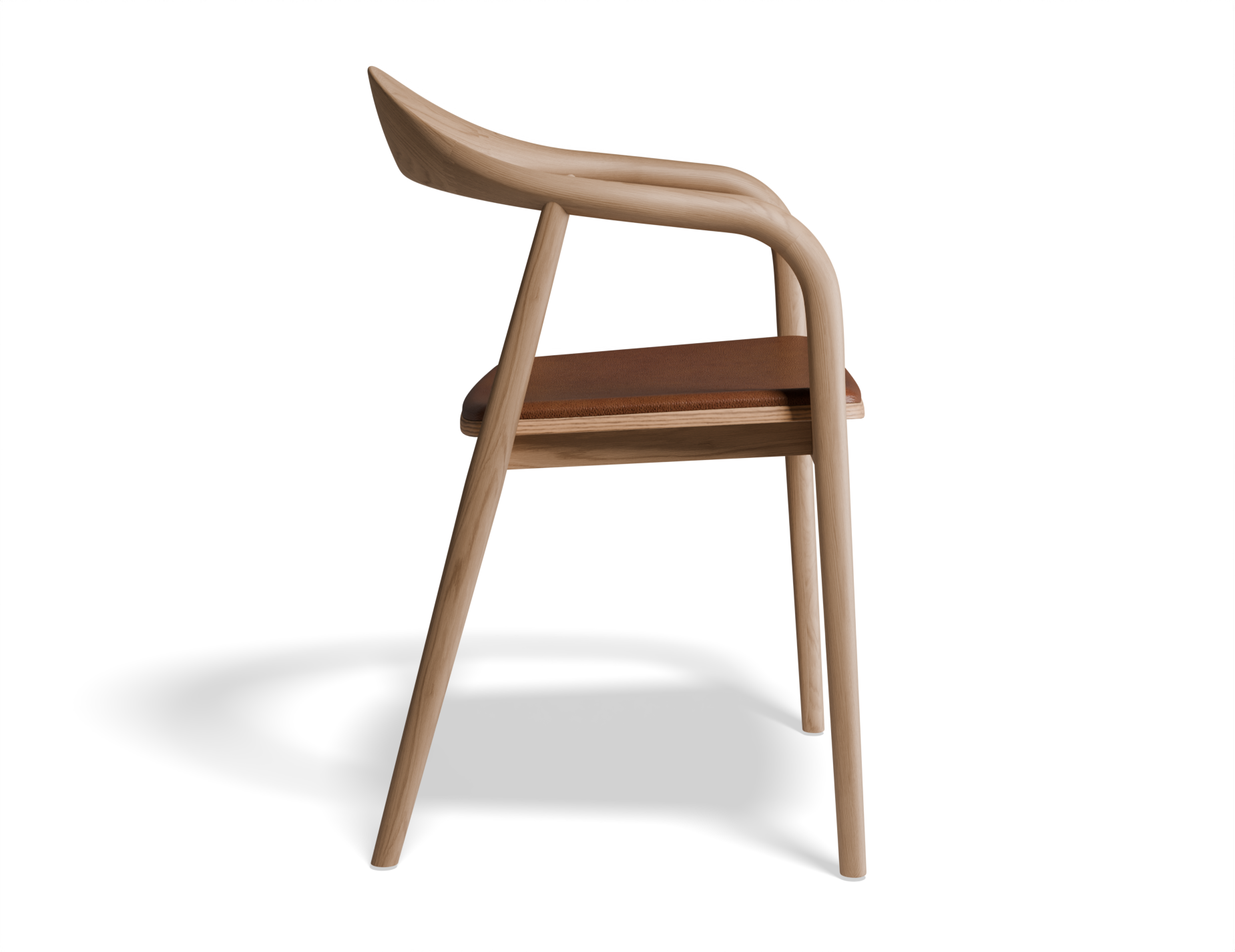 Arki Dining Armchair - Natural Ash with Pad