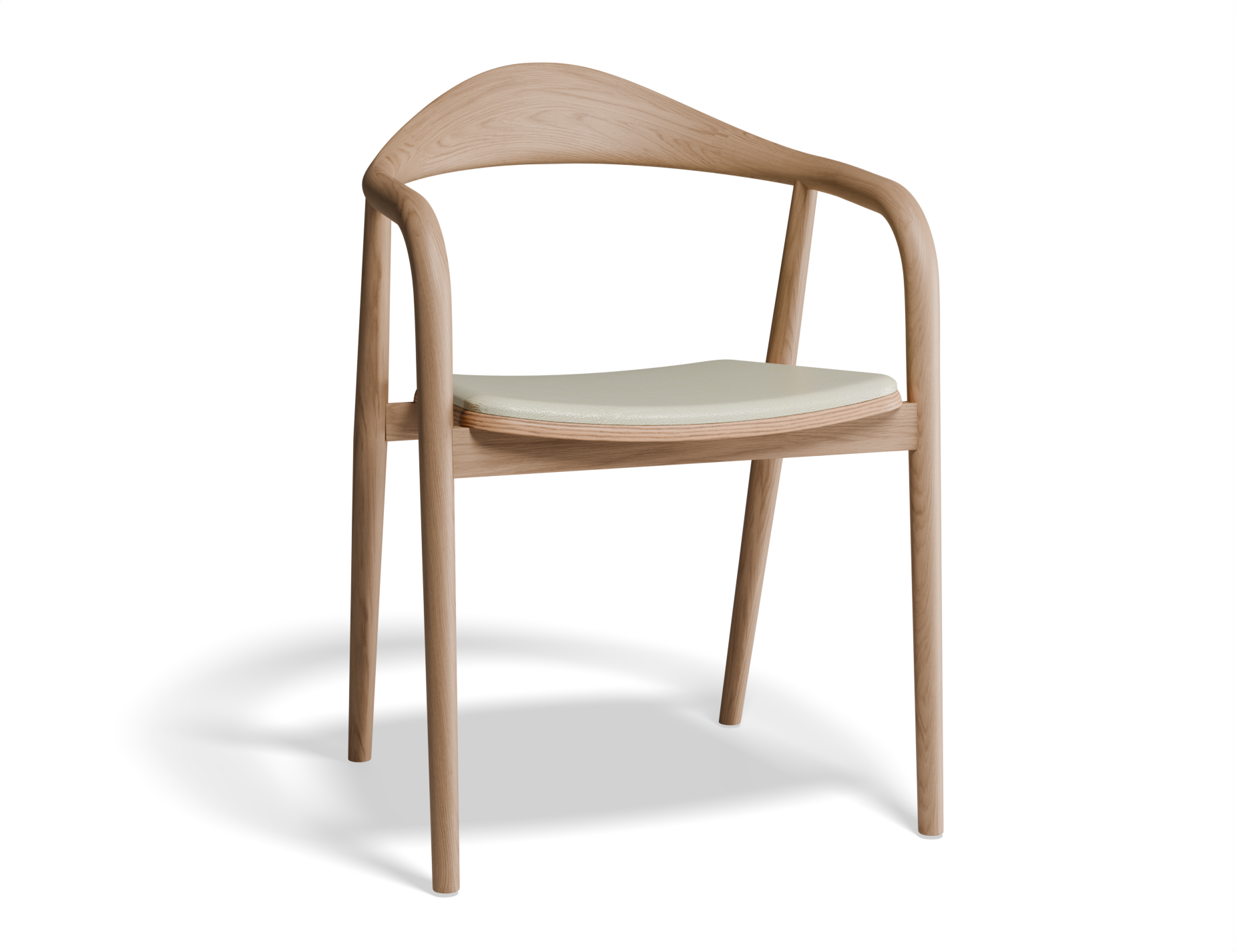 Arki Dining Armchair - Natural Ash with Pad