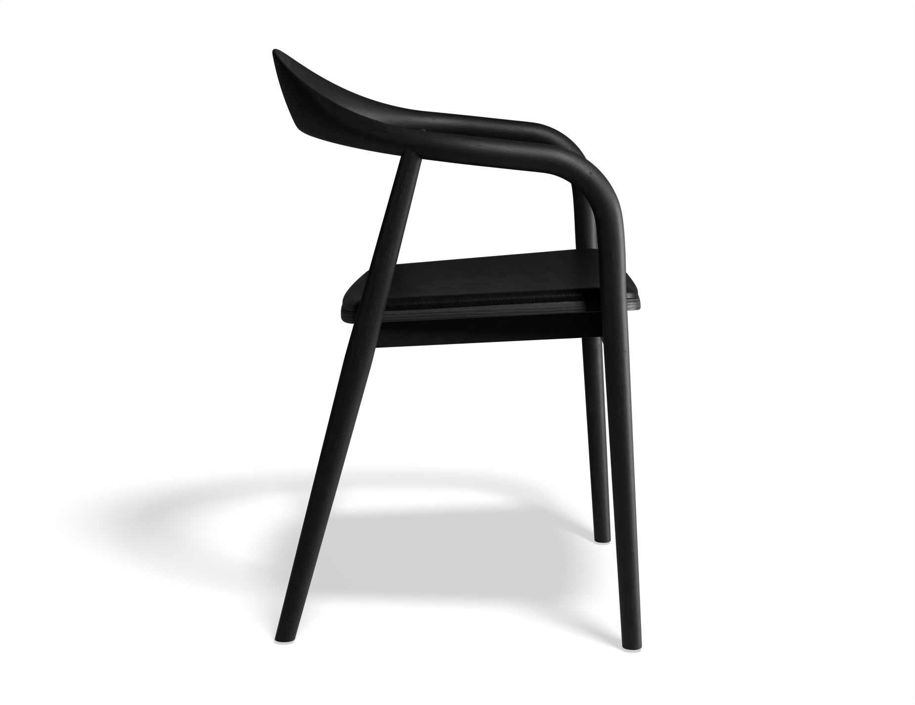 Arki Dining Armchair - Black Ash with Pad