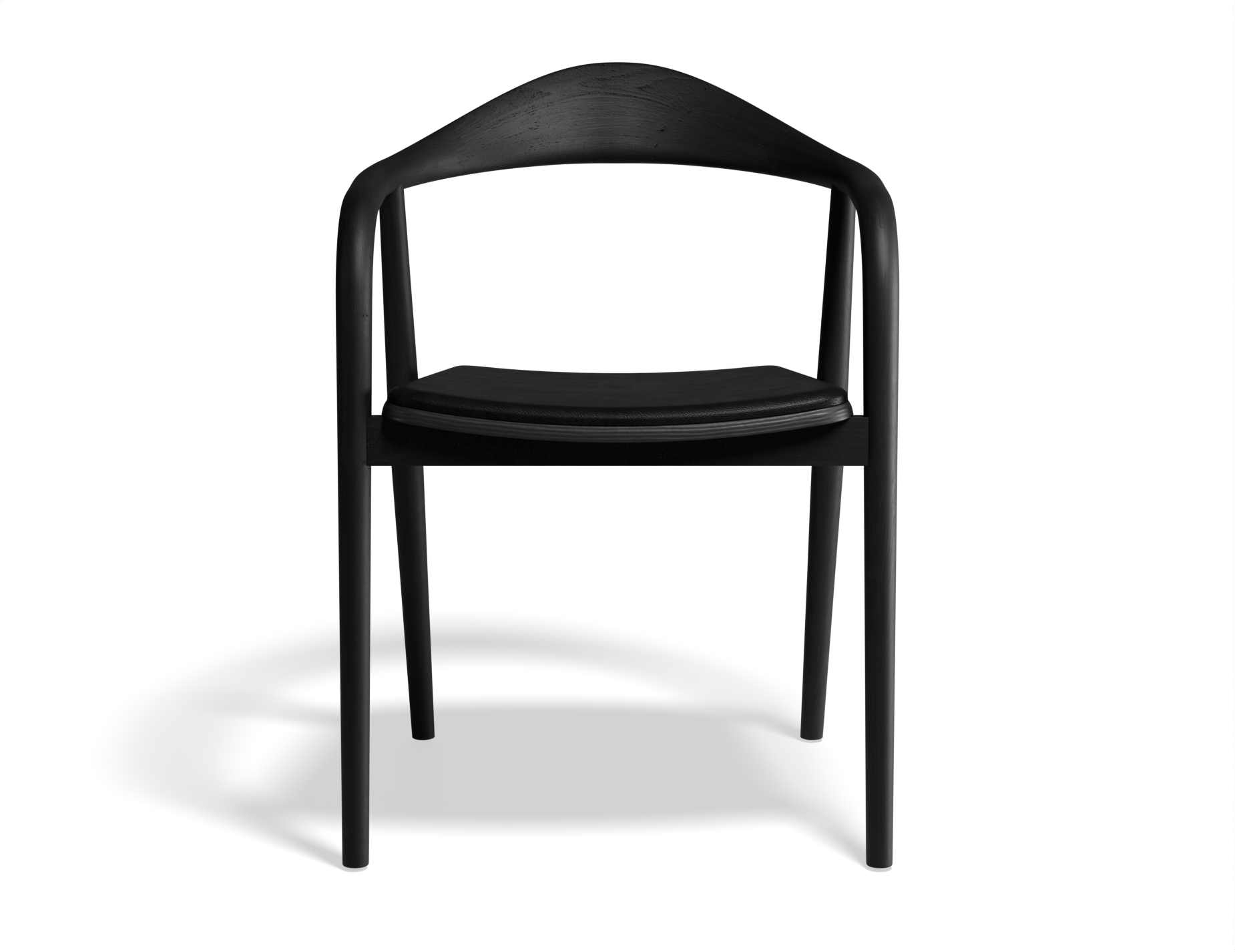 Arki Dining Armchair - Black Ash with Pad