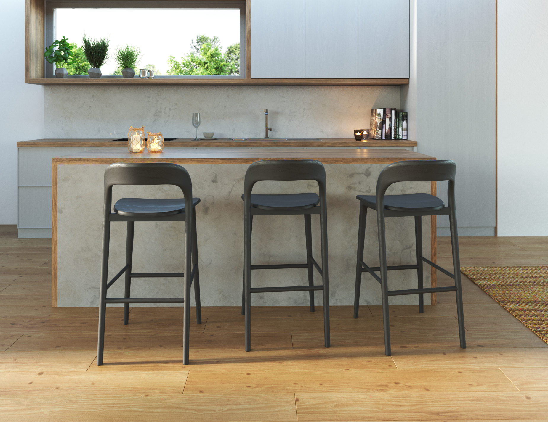 Mia Bar Stool - Black