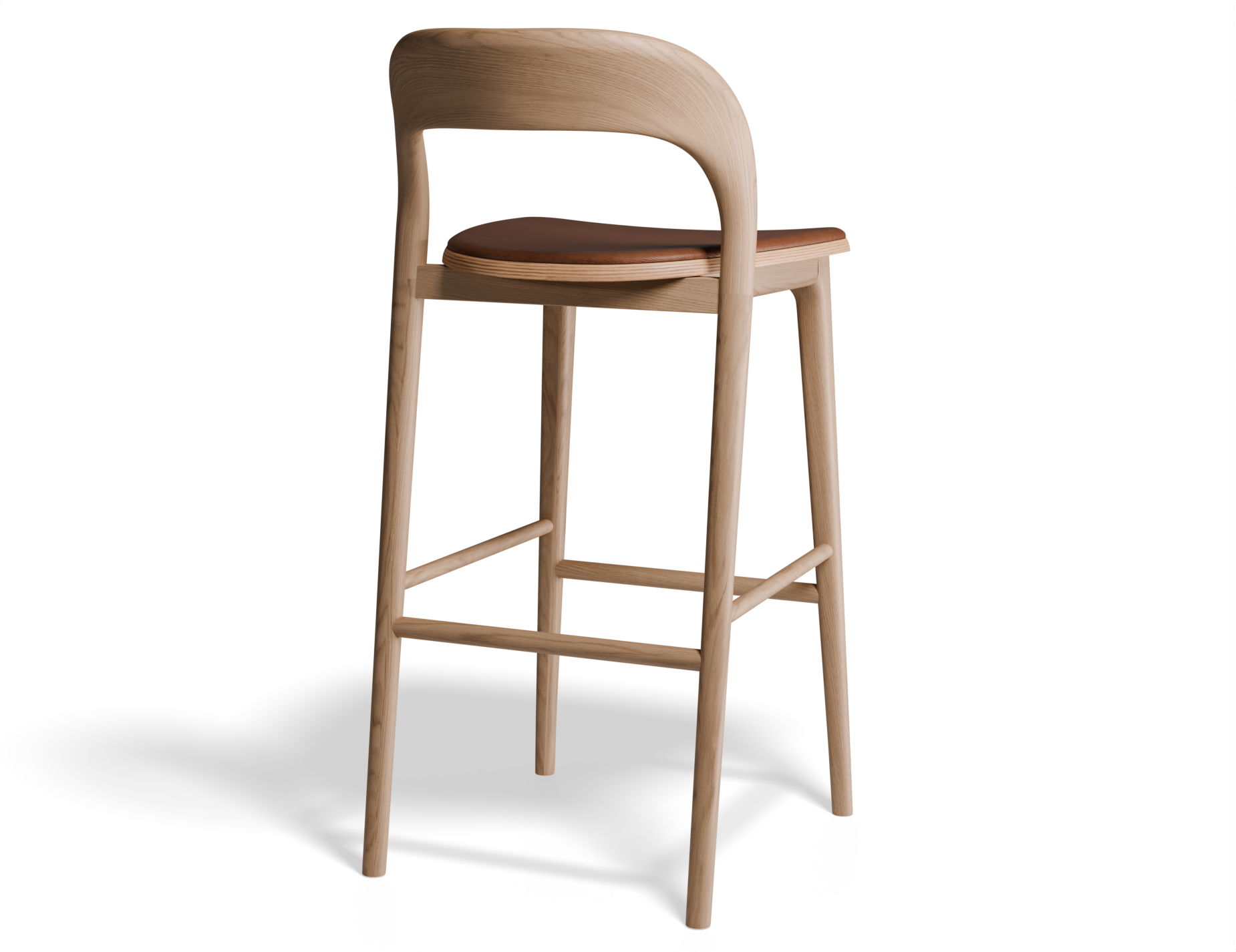 Mia Bar Stool - Natural with Pad