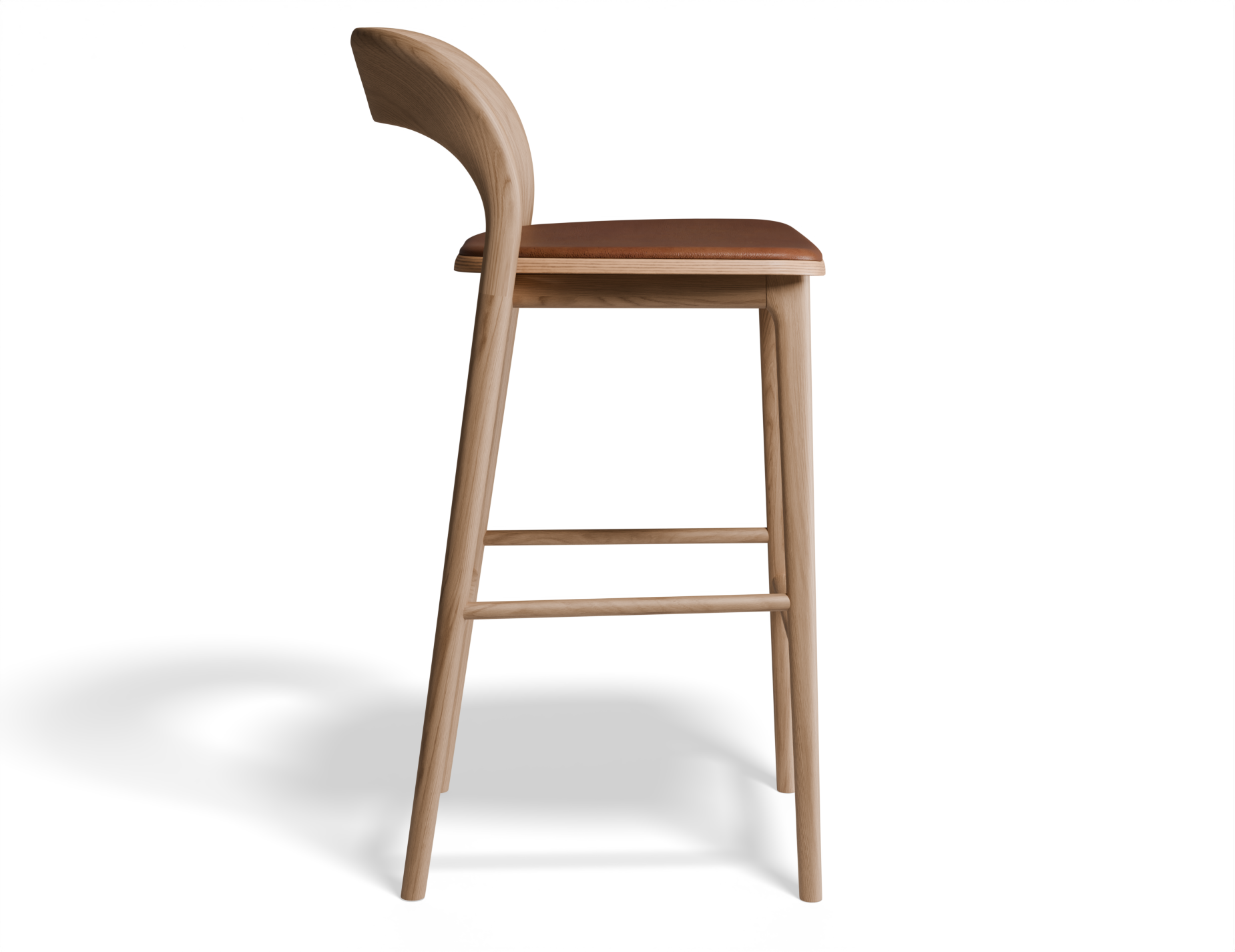 Mia Bar Stool - Natural with Pad