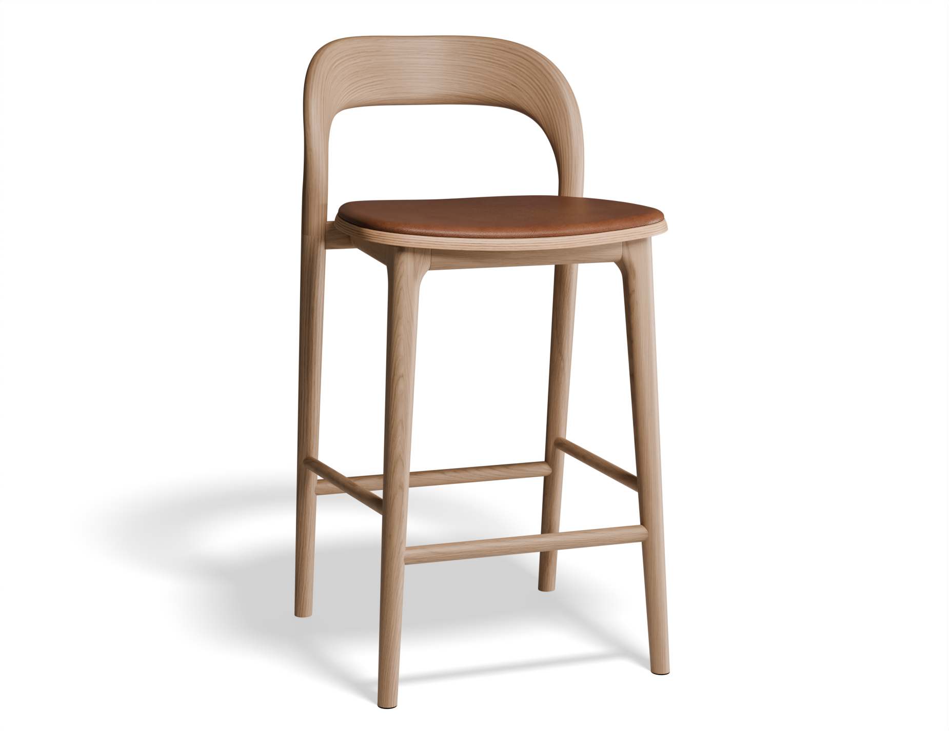 Mia Bar Stool - Natural with Pad