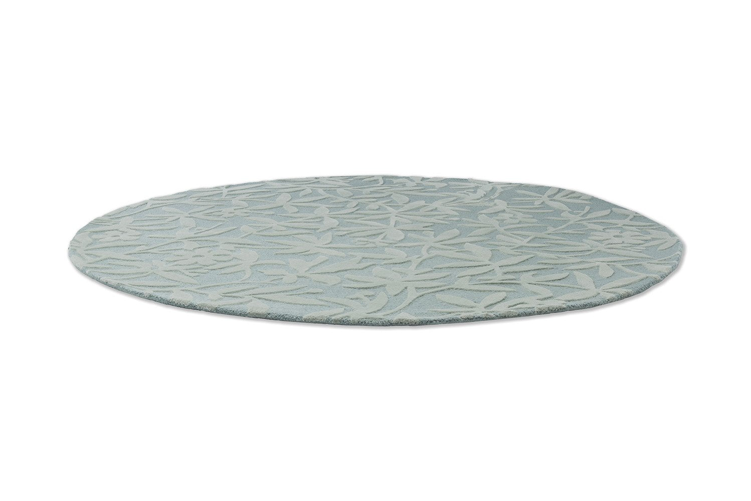 Cleavers Round Rug - Duck Egg - 080907