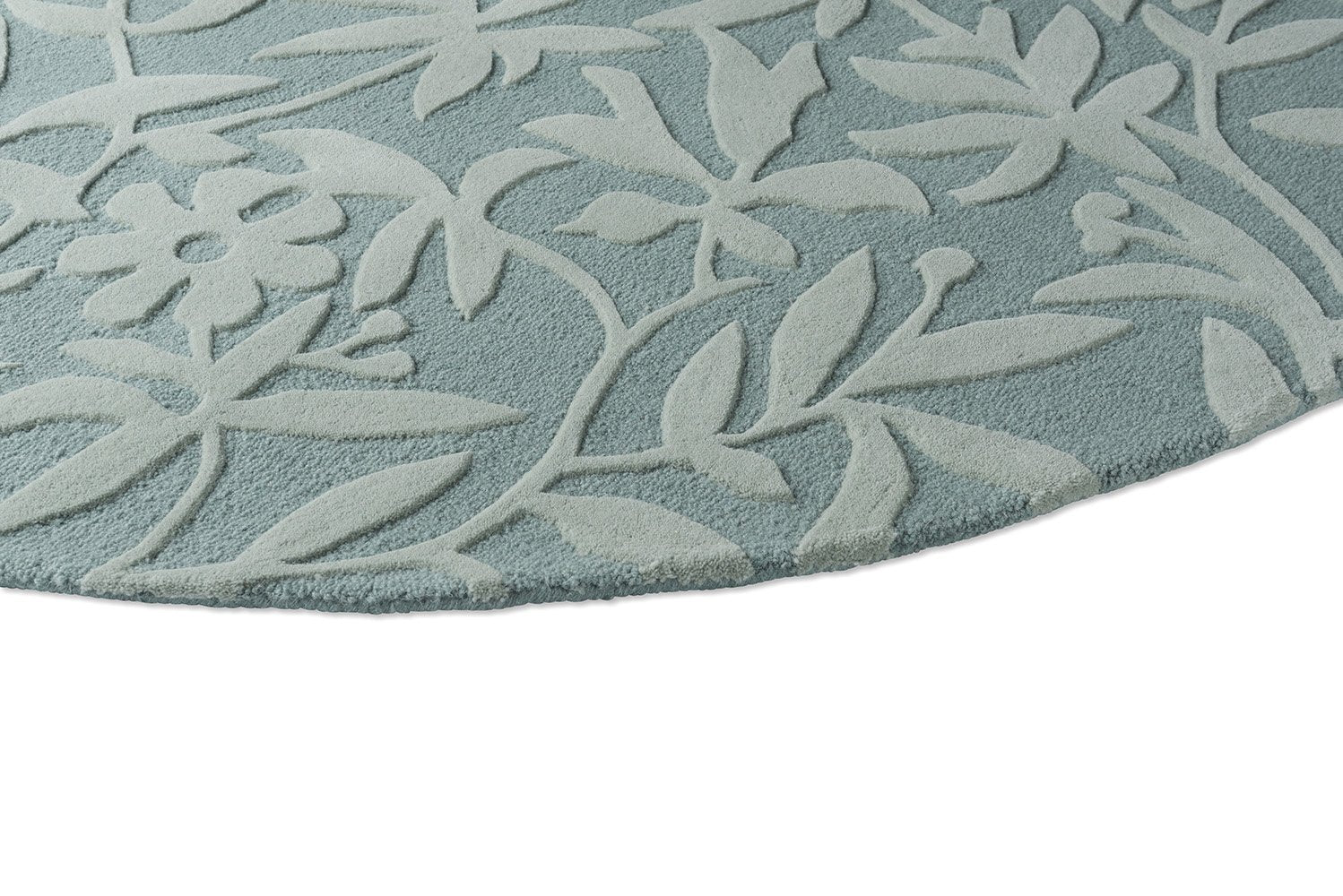 Cleavers Round Rug - Duck Egg - 080907