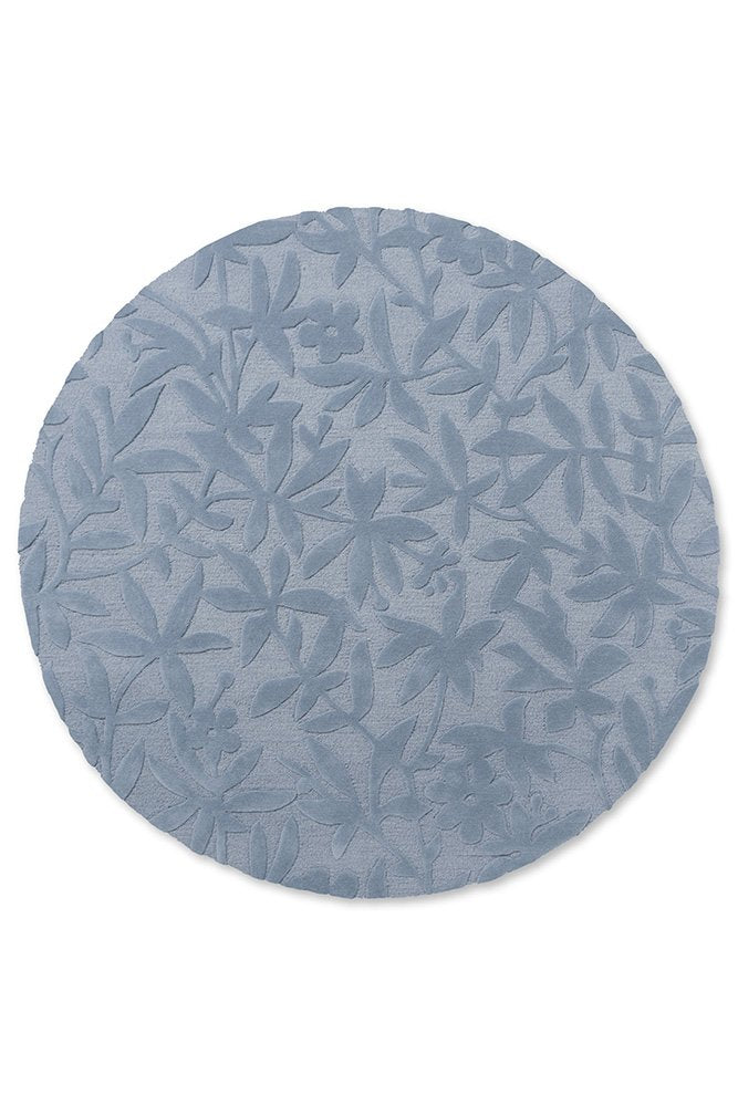 Cleavers Round Rug - Seaspray - 080908