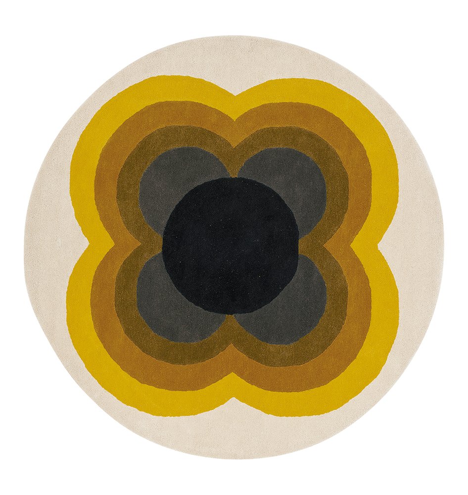 Sunflower Round Rug - Yellow - 060006