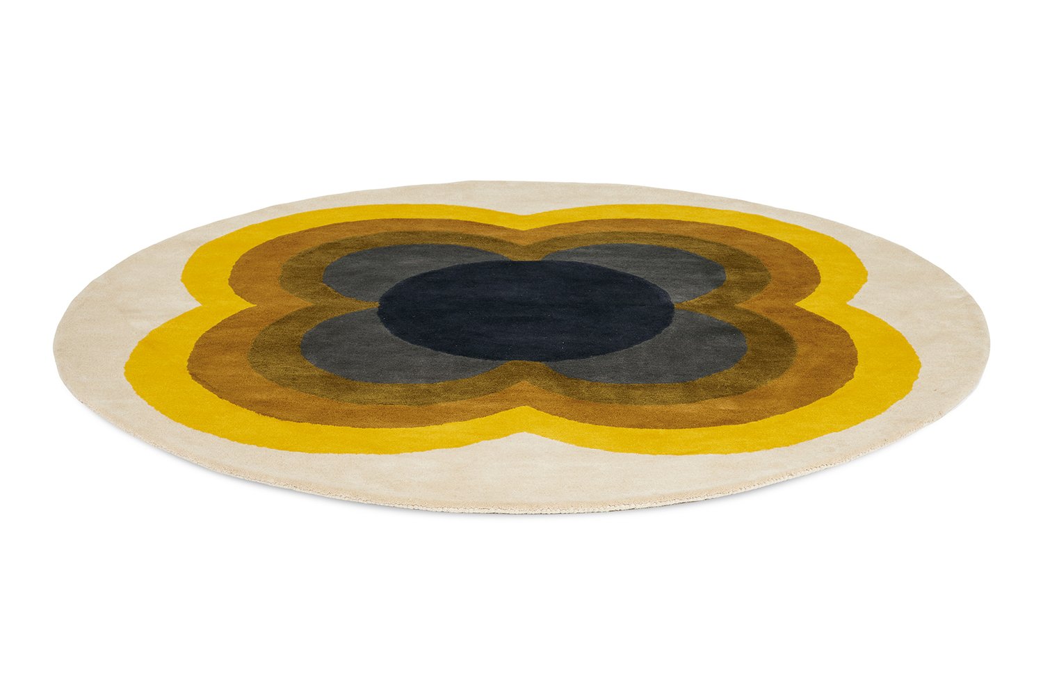 Sunflower Round Rug - Yellow - 060006