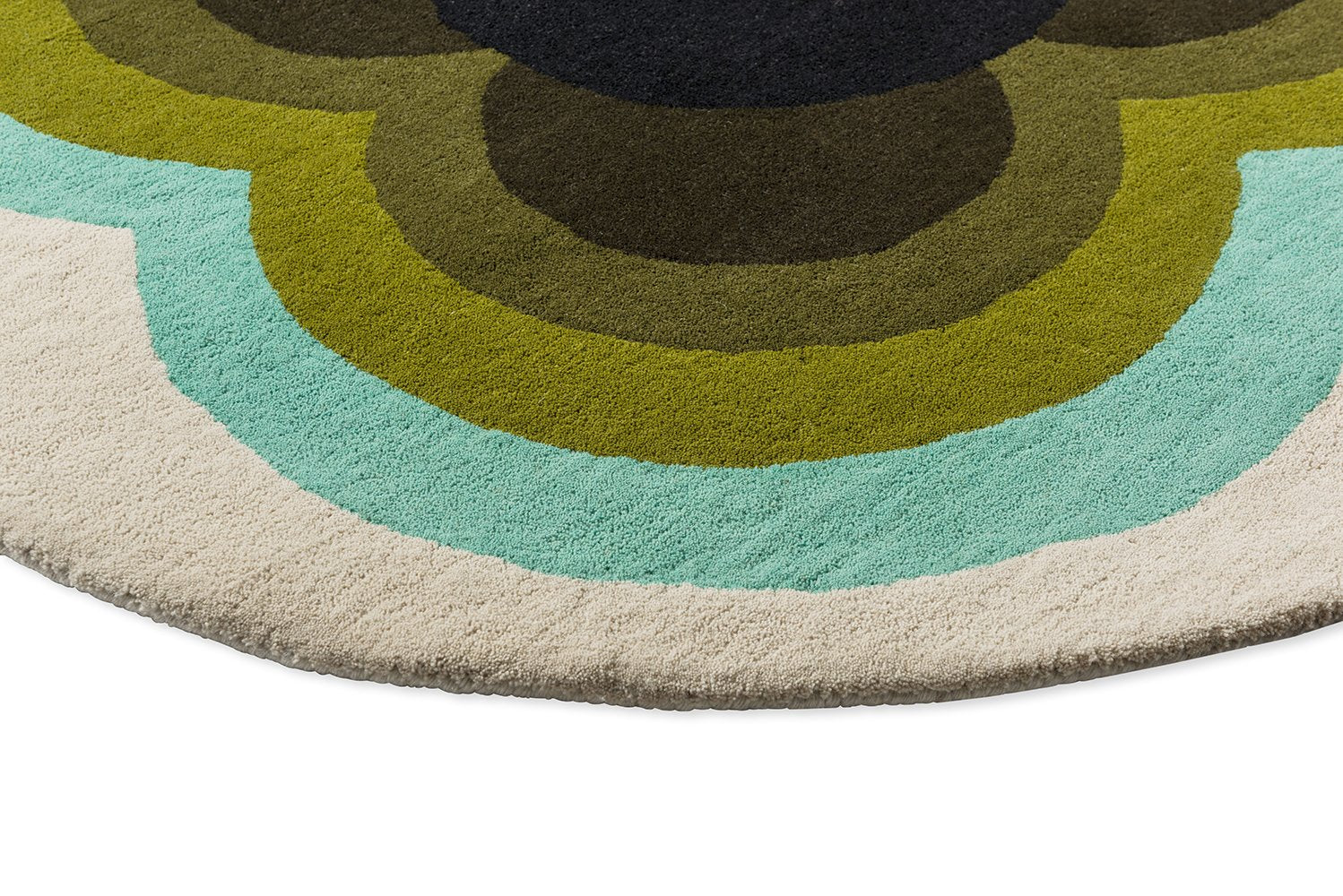 Sunflower Round Rug - Olive - 060007