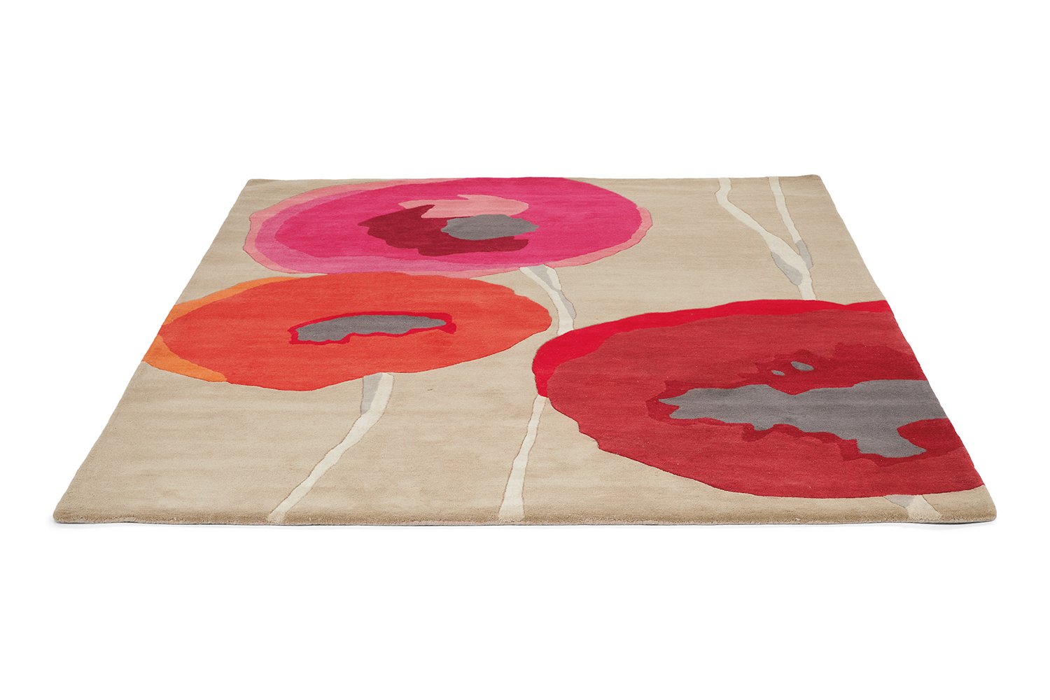 Poppies Rug - Red/Orange