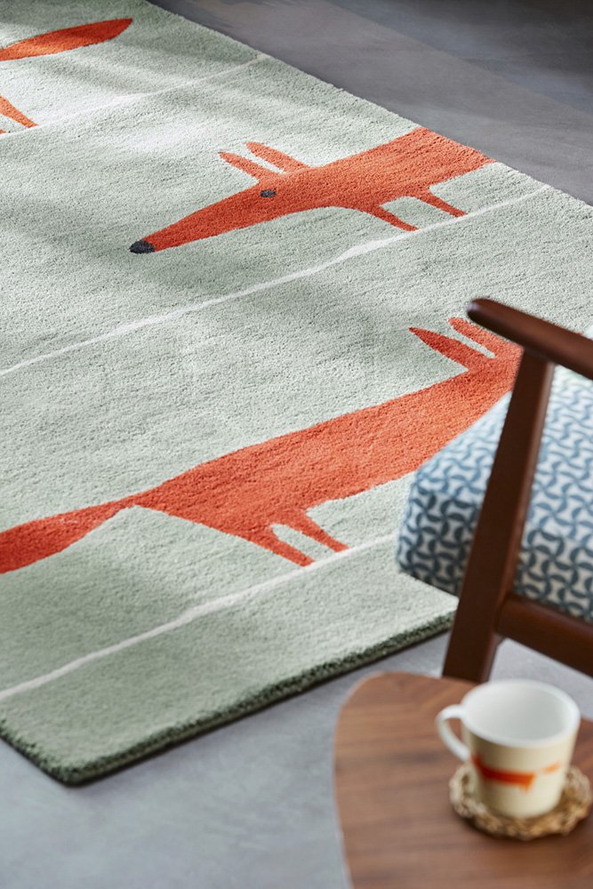 Mr Fox Rug - Mint Poppy - 025313