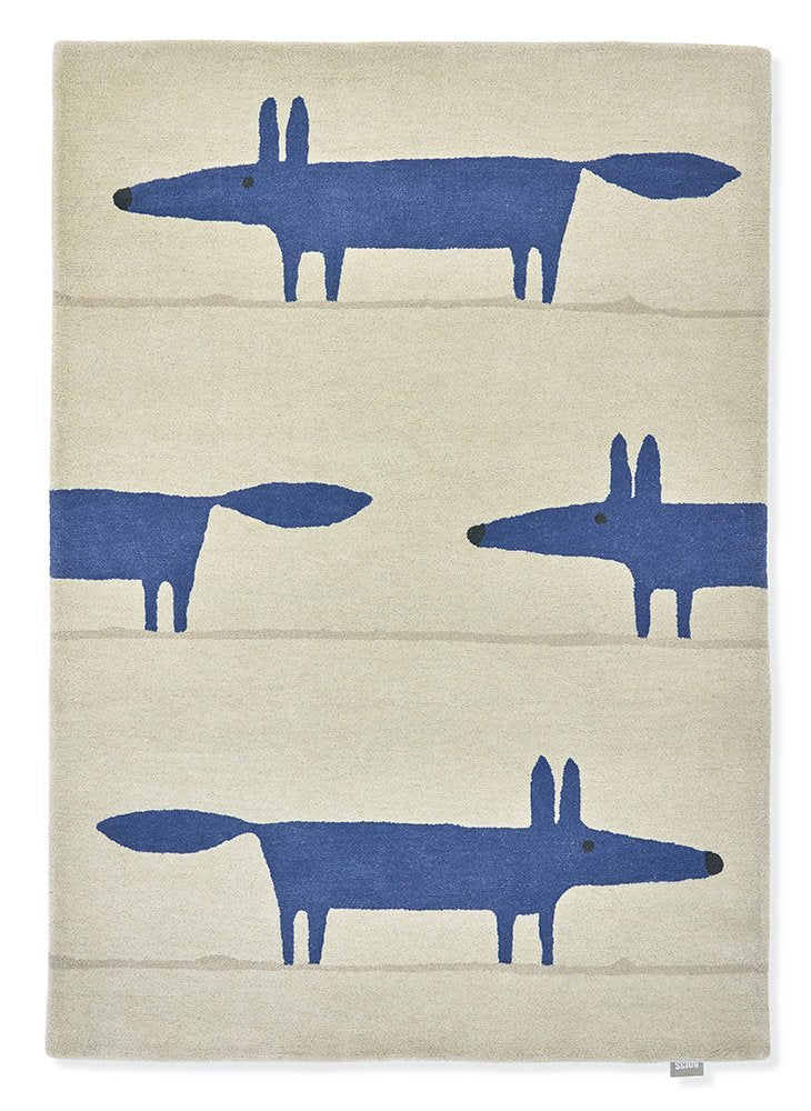 Mr Fox Rug - Pebble Denim - 025328