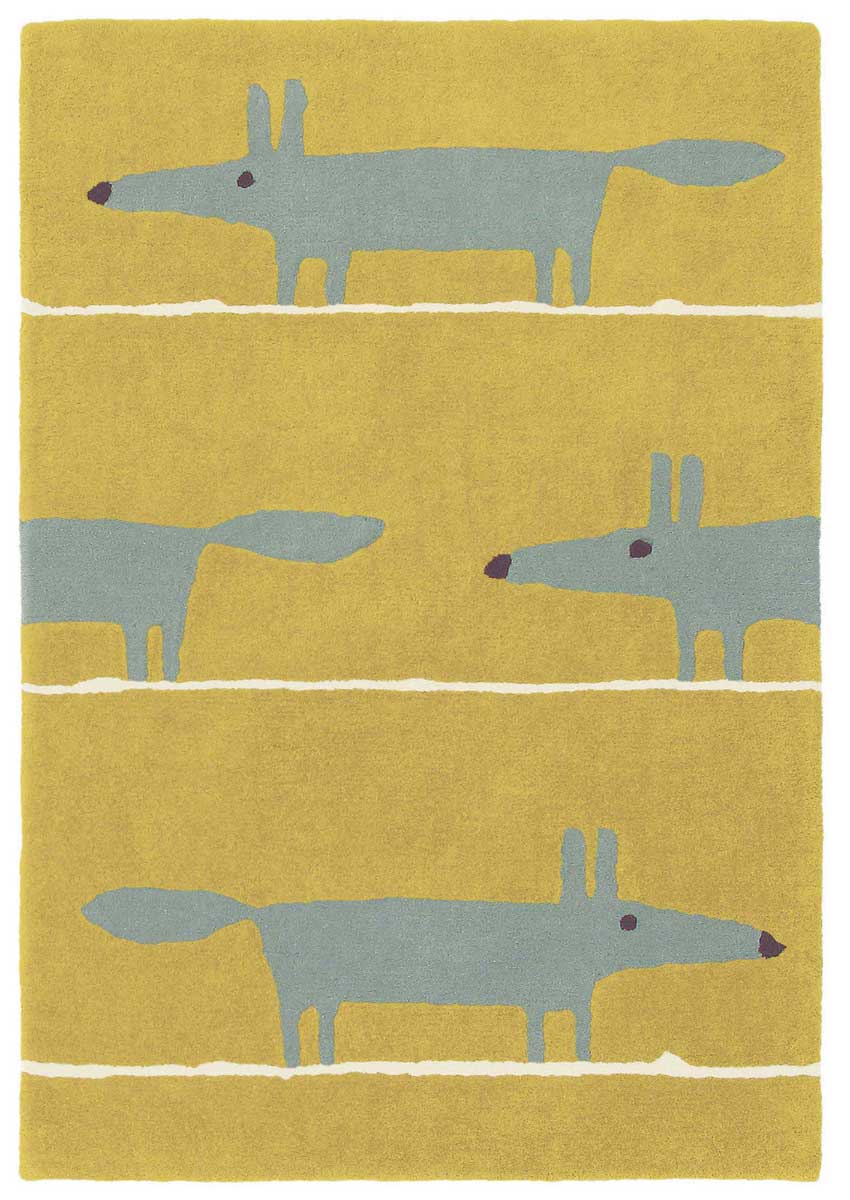 Mr Fox Rug - Mustard