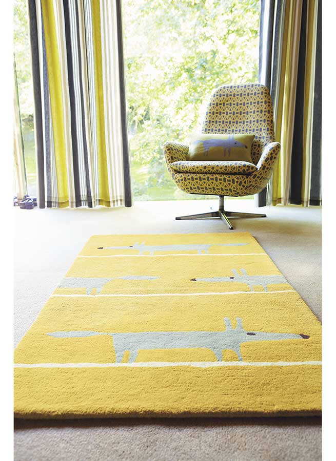 Mr Fox Rug - Mustard