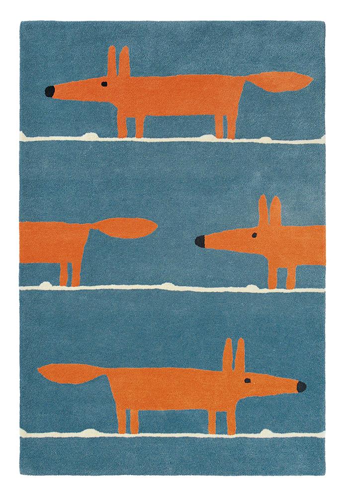 Mr Fox Rug - Denim - 25318