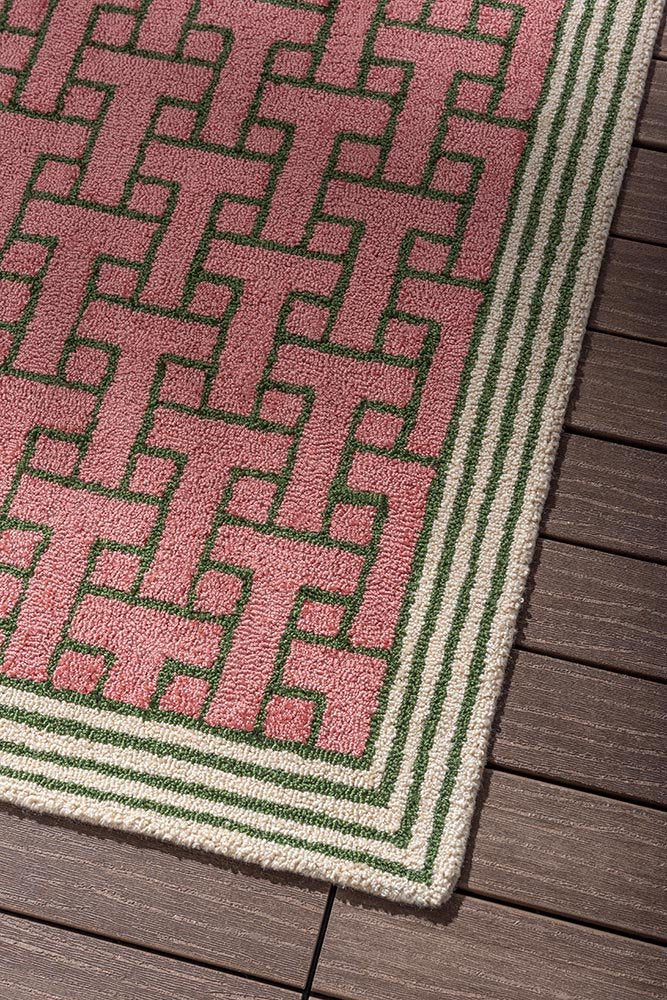 Monogram Rug - Dusted Pink - Outdoor - 455802